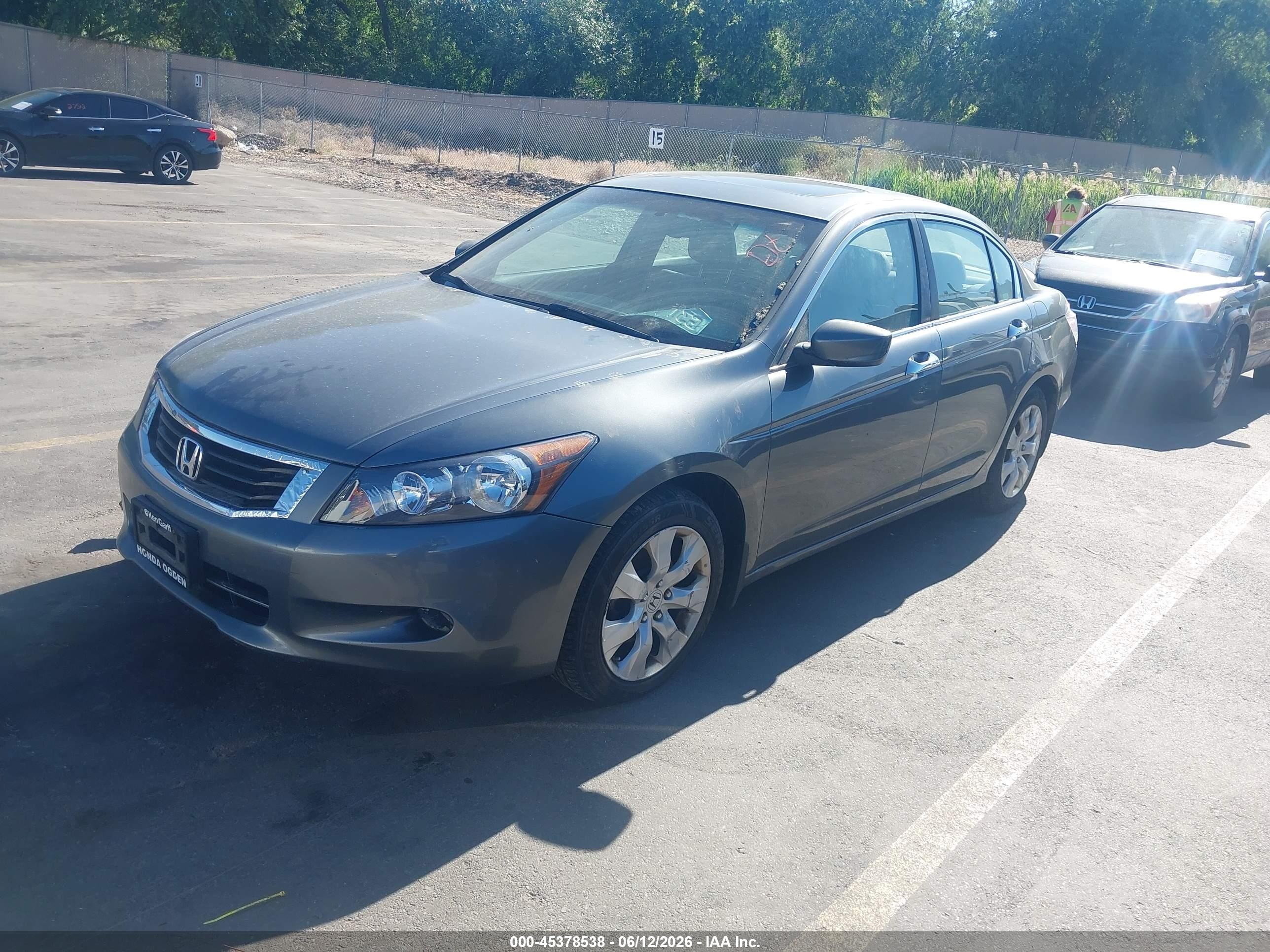 2008 Honda Accord 3.5 Ex-l Gray vin: 1HGCP368X8A074475