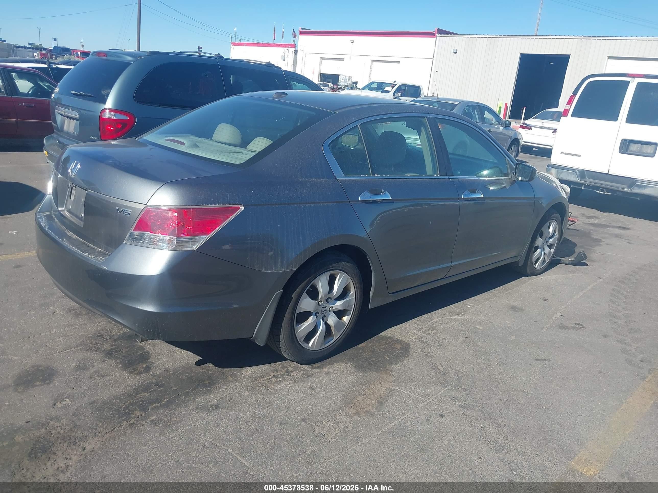 2008 Honda Accord 3.5 Ex-l Gray vin: 1HGCP368X8A074475