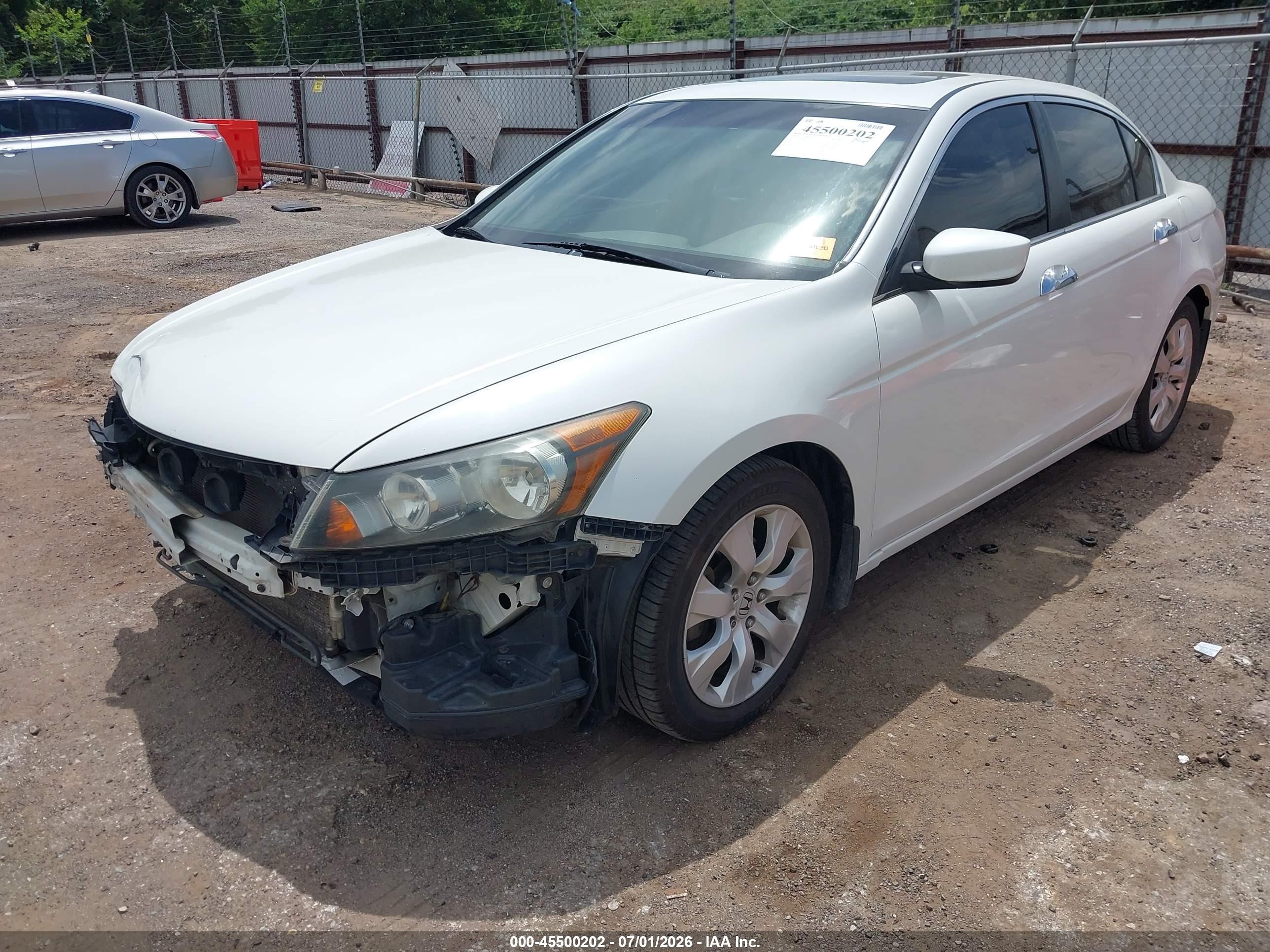 2009 Honda Accord 3.5 Ex-l White vin: 1HGCP368X9A036701