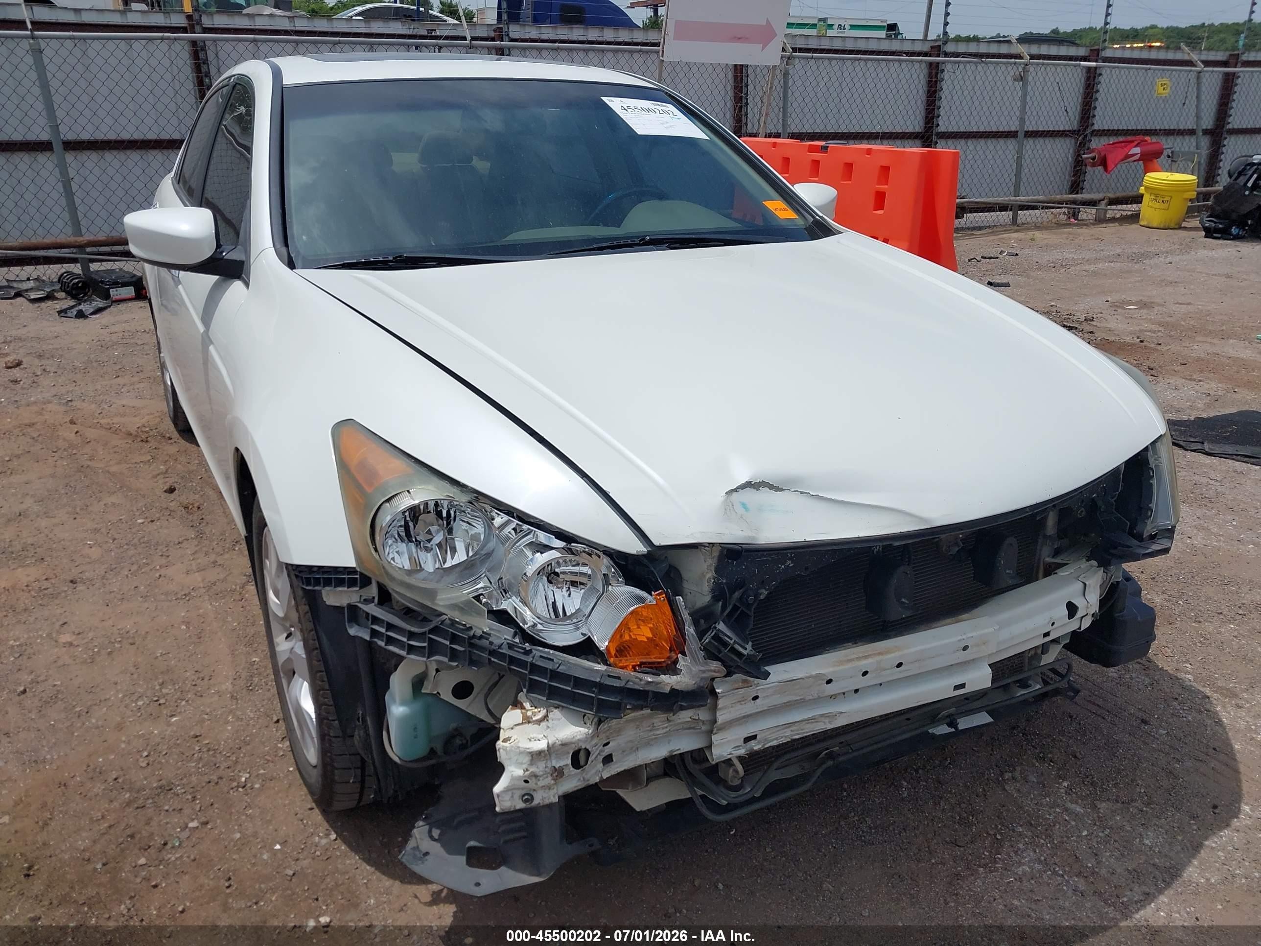 2009 Honda Accord 3.5 Ex-l White vin: 1HGCP368X9A036701
