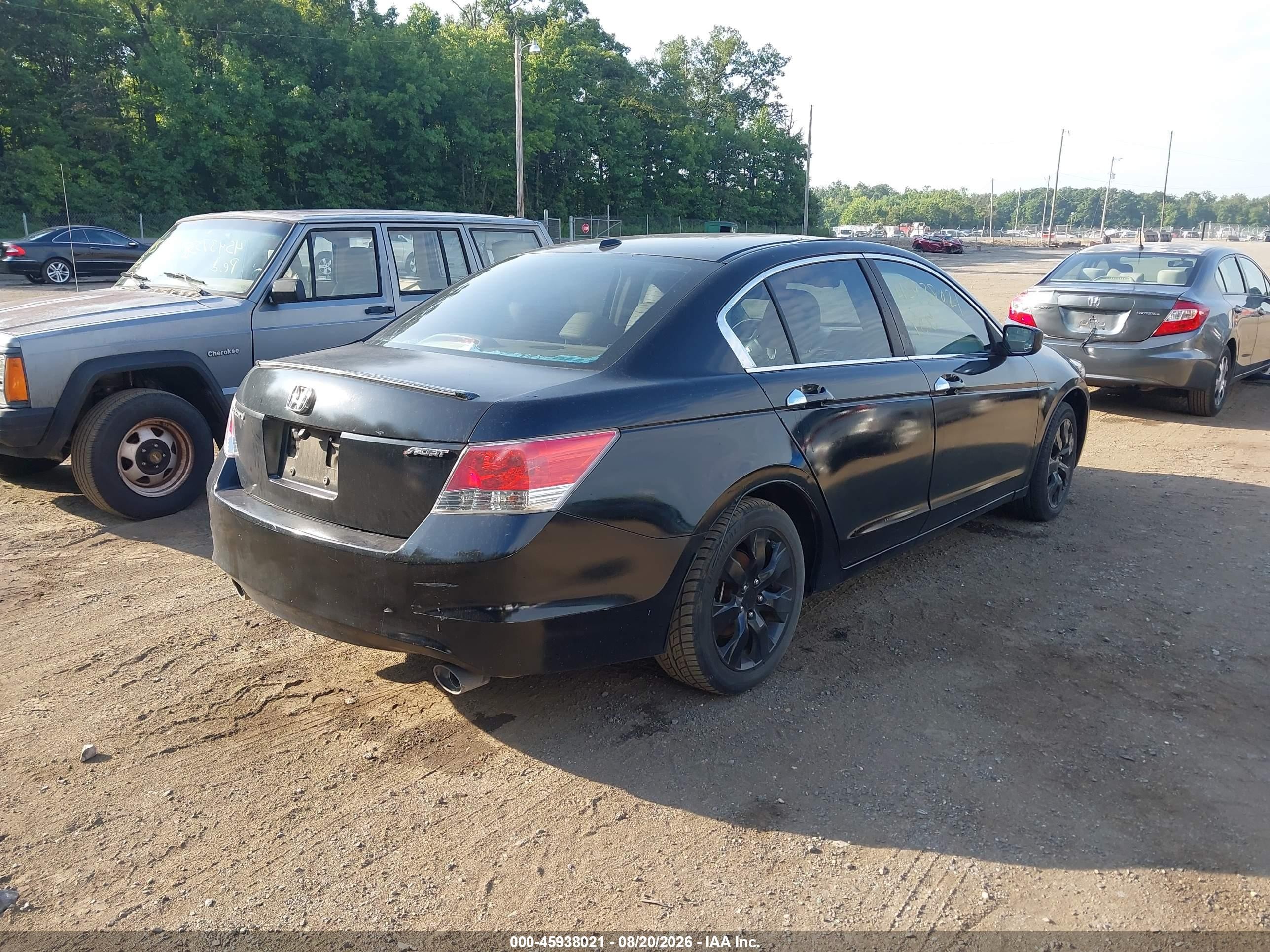 2009 Honda Accord 3.5 Ex-l Black vin: 1HGCP368X9A045785