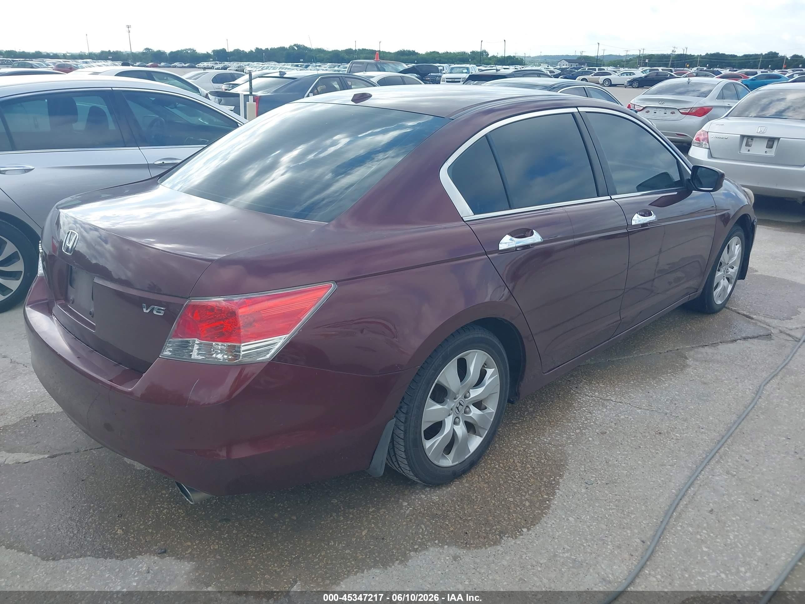 2009 Honda Accord 3.5 Ex-l Burgundy vin: 1HGCP368X9A048010