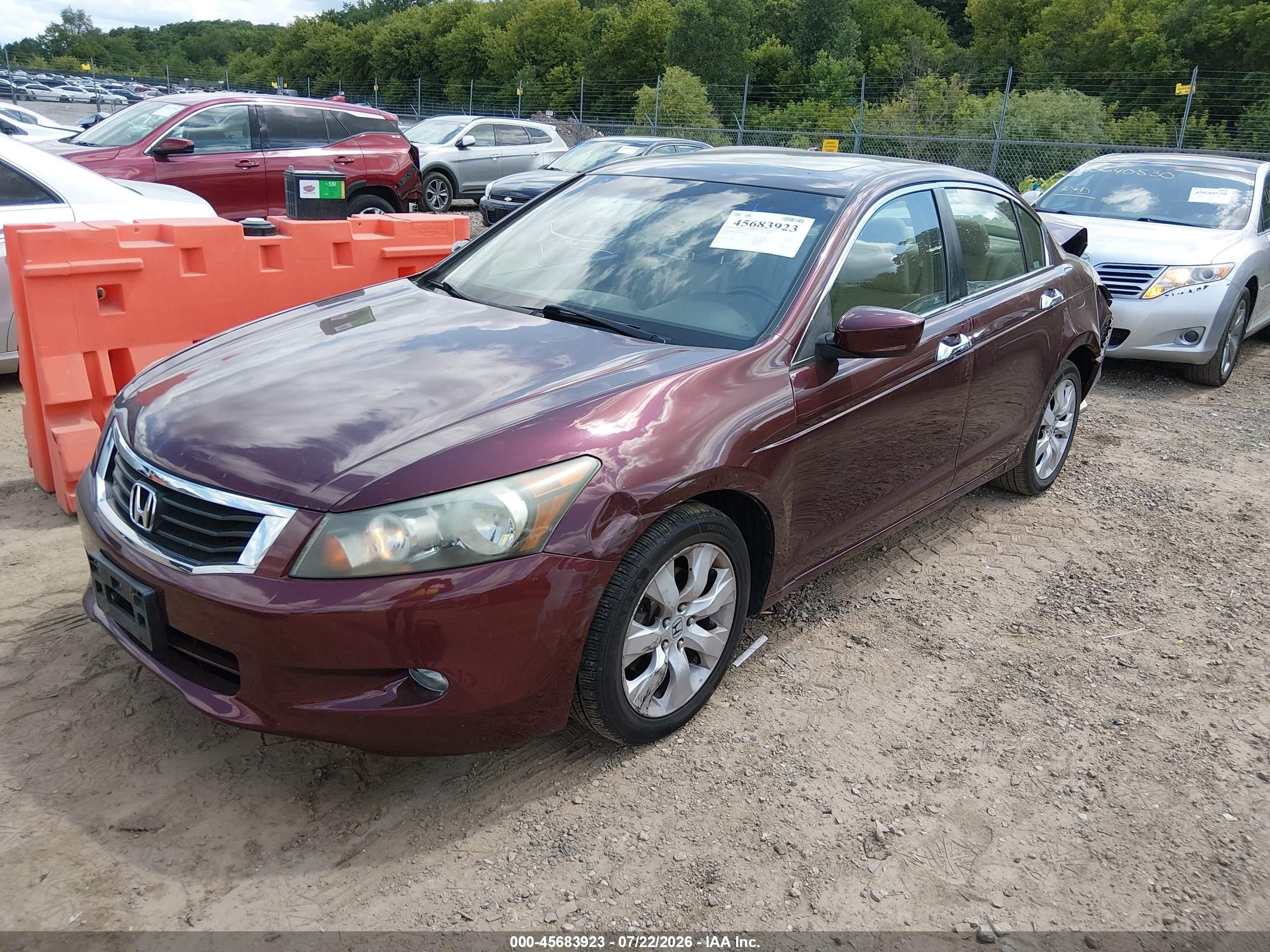 2009 Honda Accord 3.5 Ex-l Maroon vin: 1HGCP368X9A048069