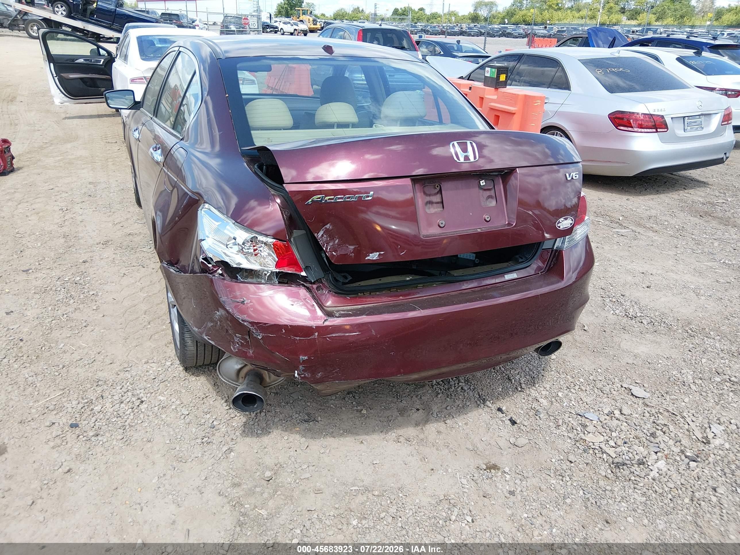 2009 Honda Accord 3.5 Ex-l Maroon vin: 1HGCP368X9A048069