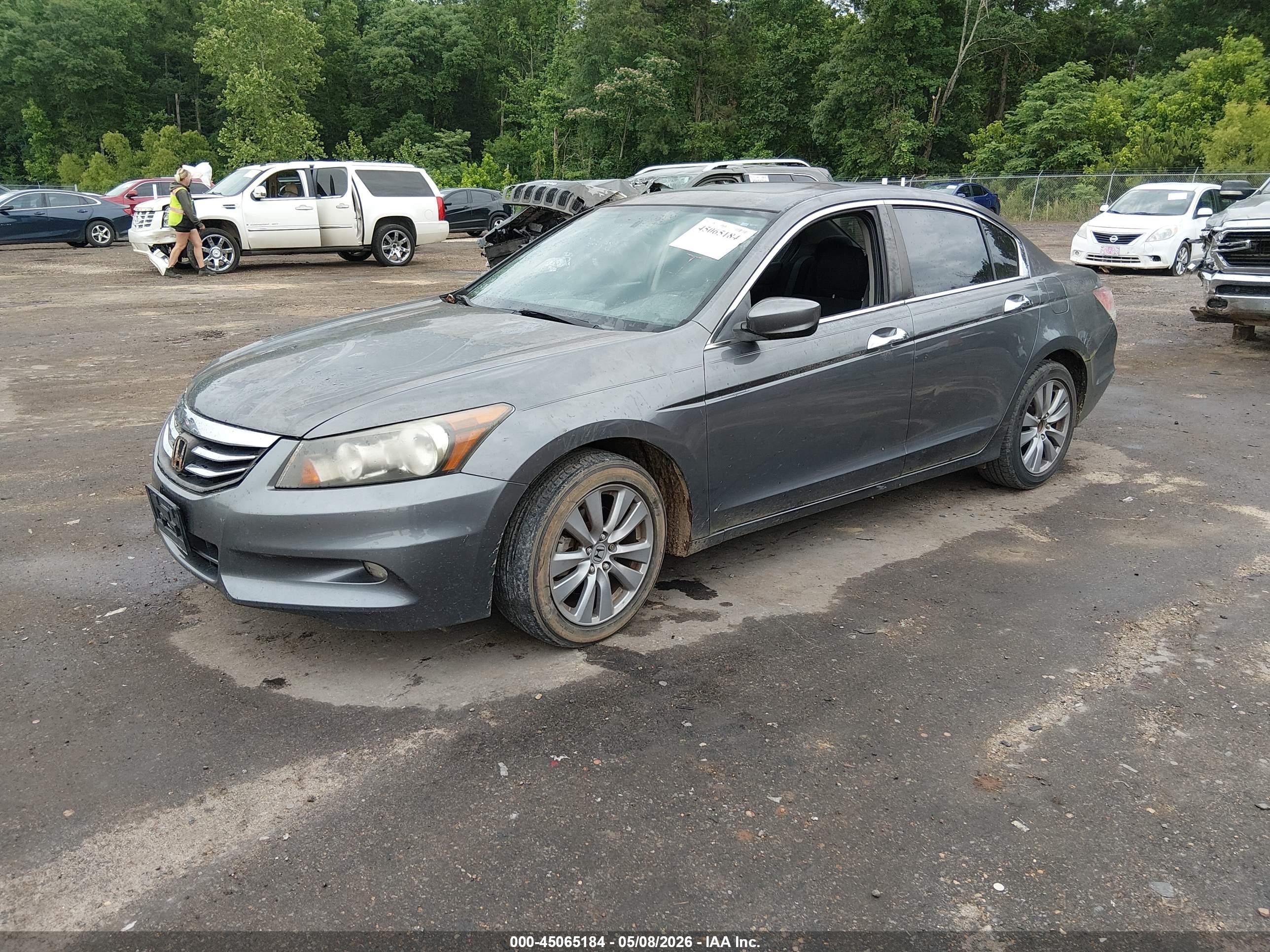 2012 Honda Accord 3.5 Ex Gray vin: 1HGCP3F76CA030750