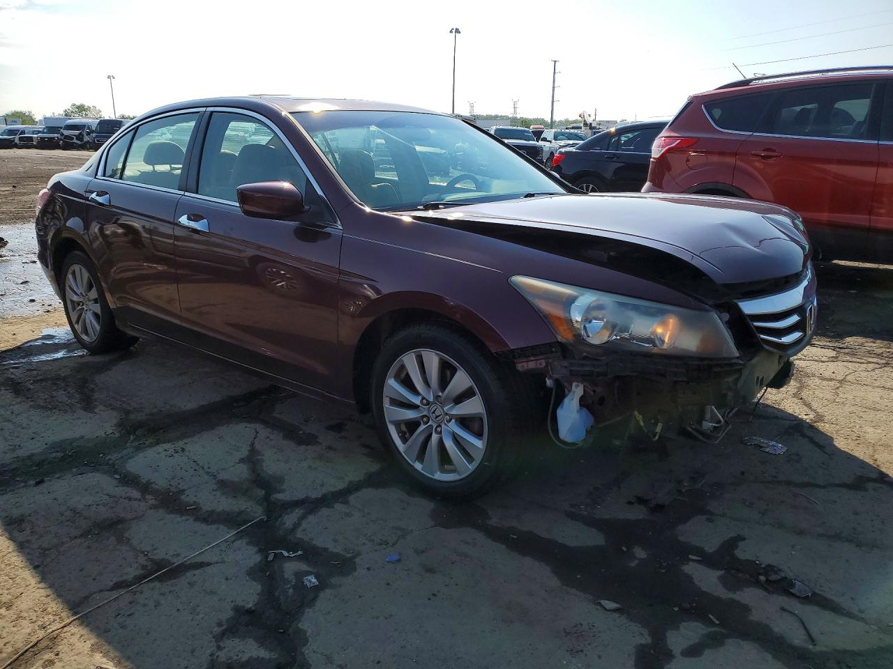 2011 Honda Accord Ex Burgundy vin: 1HGCP3F78BA018601