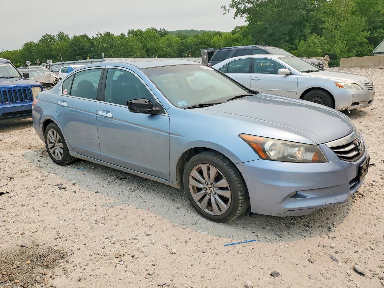 2011 Honda Accord Ex Blue vin: 1HGCP3F7XBA012590