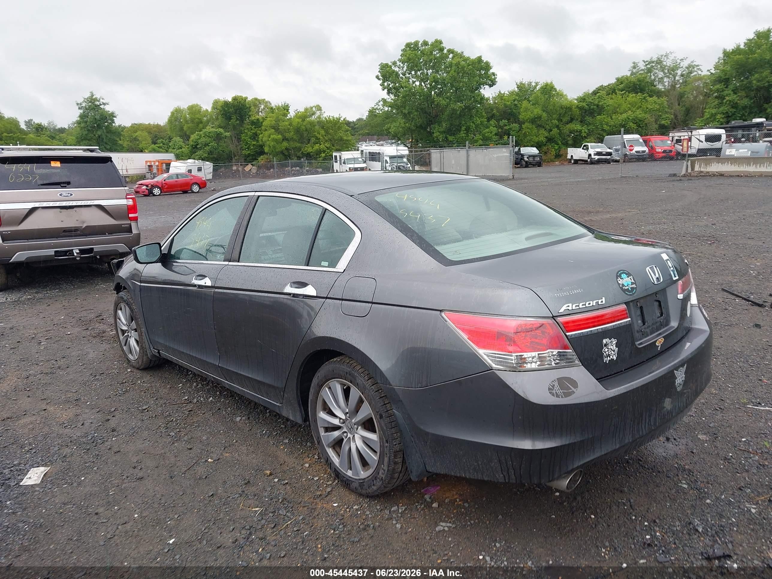 2011 Honda Accord 3.5 Ex Gray vin: 1HGCP3F7XBA014324
