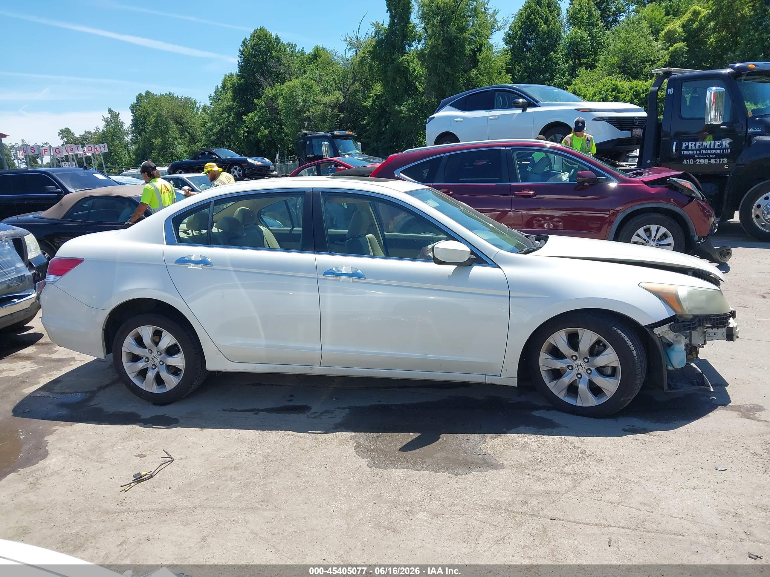 2010 Honda Accord 3.5 Ex-l White vin: 1HGCP3F80AA011648