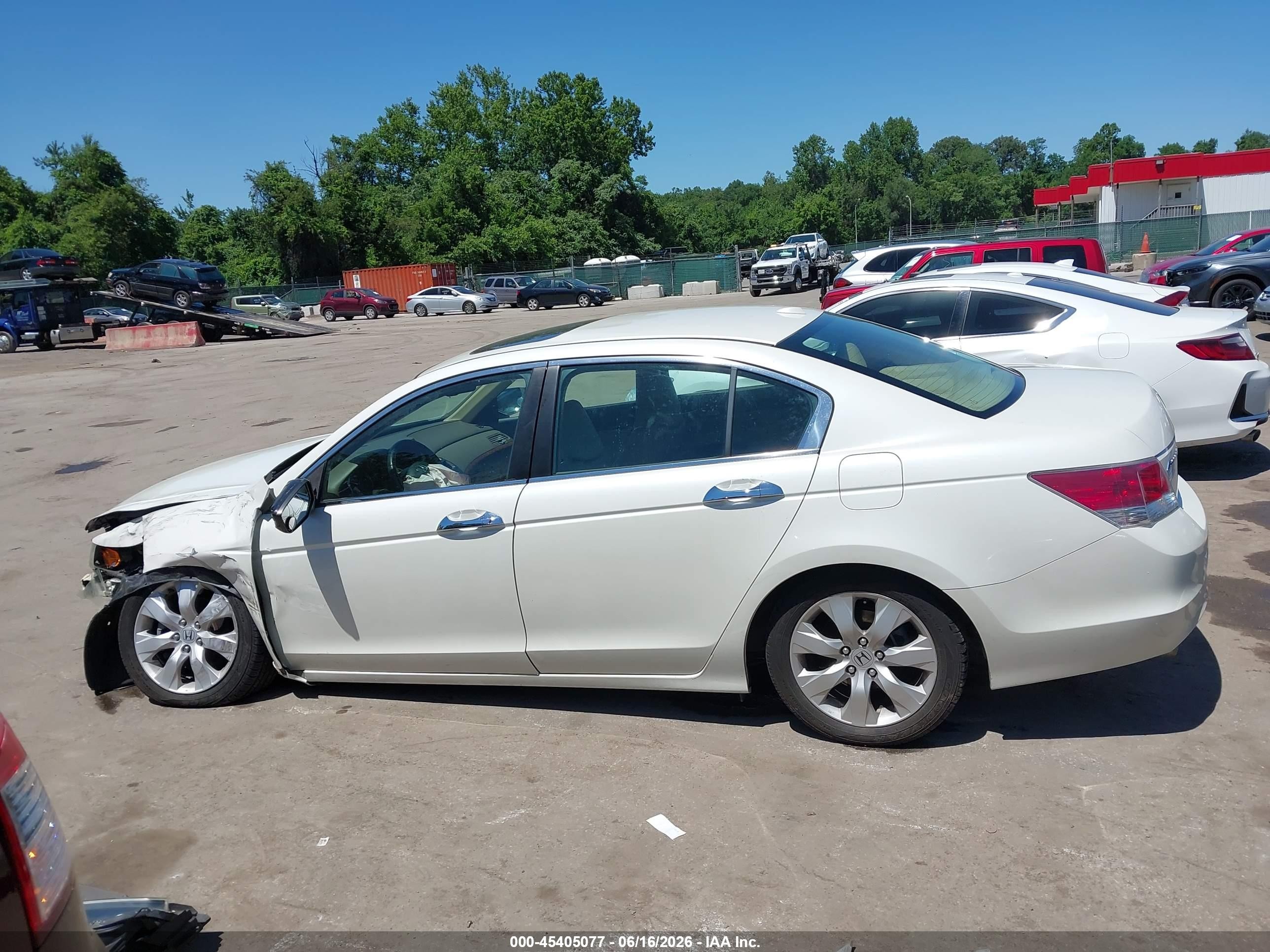 2010 Honda Accord 3.5 Ex-l White vin: 1HGCP3F80AA011648