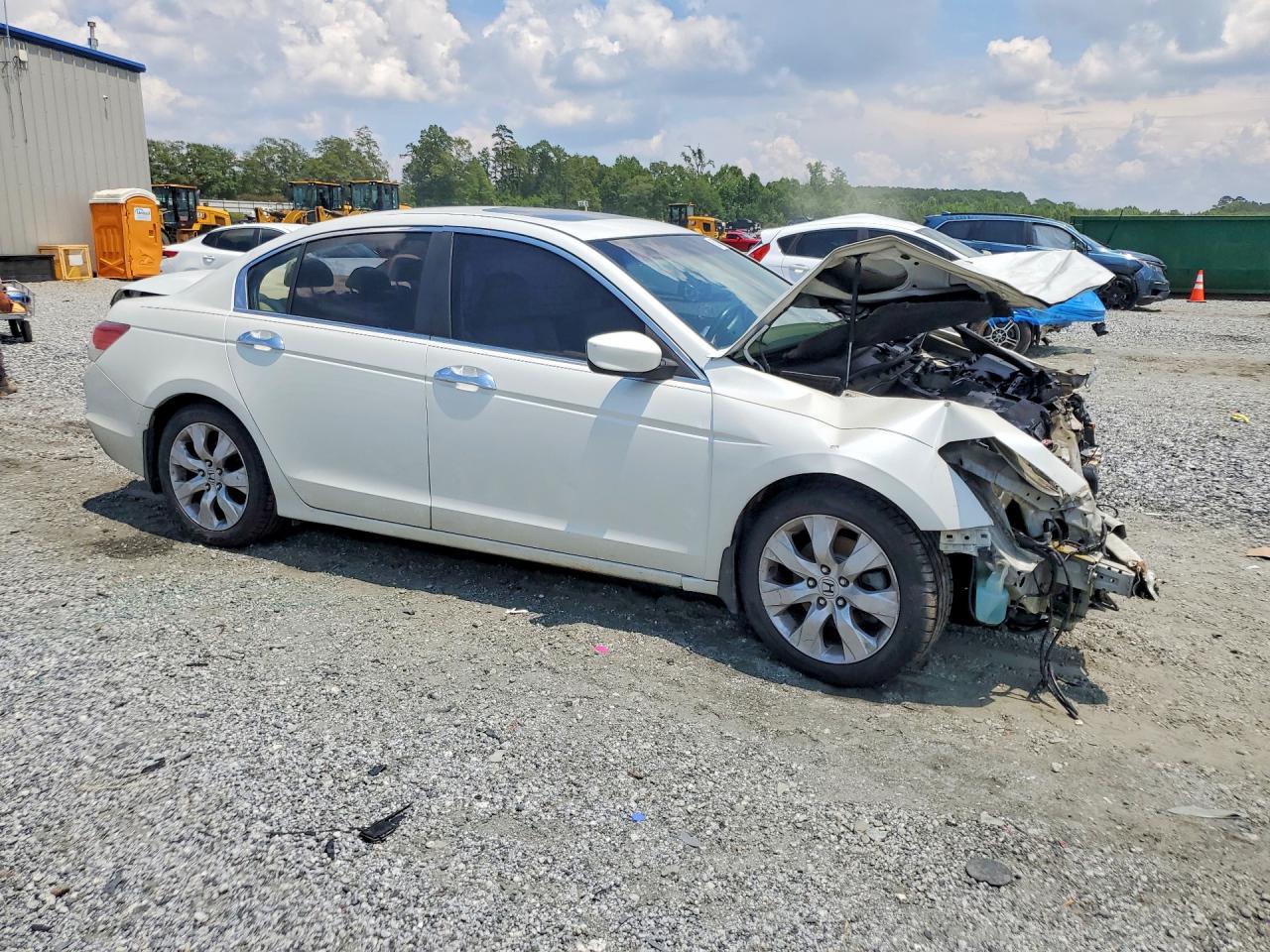 2010 Honda Accord Exl White vin: 1HGCP3F80AA031737