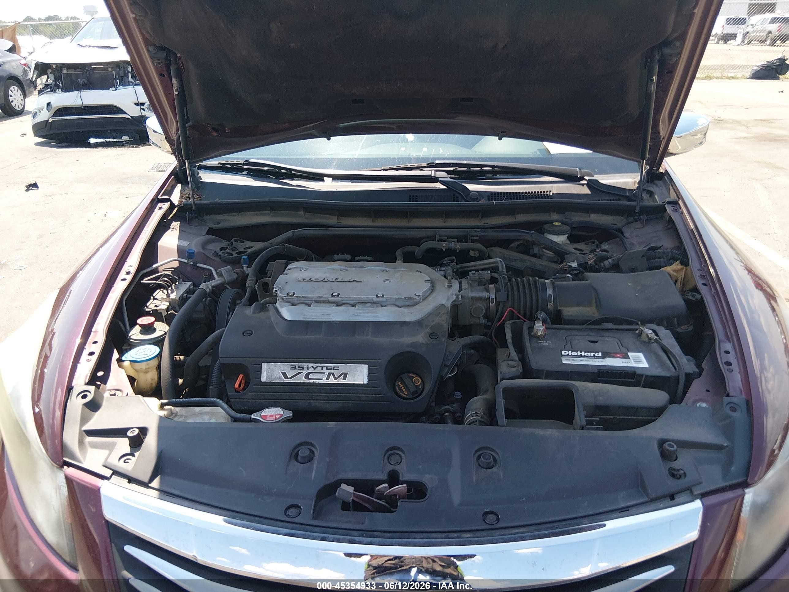 2011 Honda Accord 3.5 Ex-l Burgundy vin: 1HGCP3F80BA003390