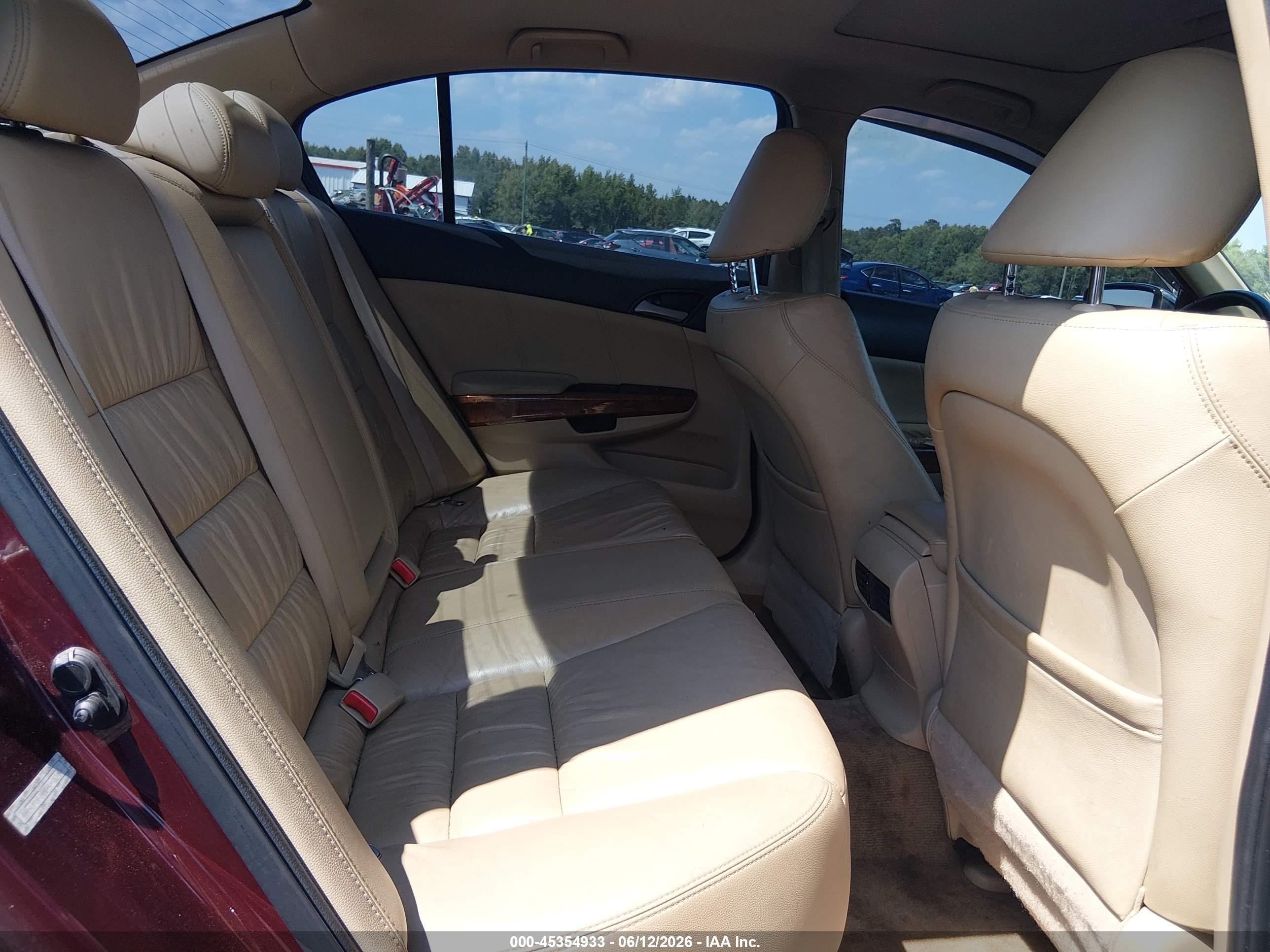 2011 Honda Accord 3.5 Ex-l Burgundy vin: 1HGCP3F80BA003390