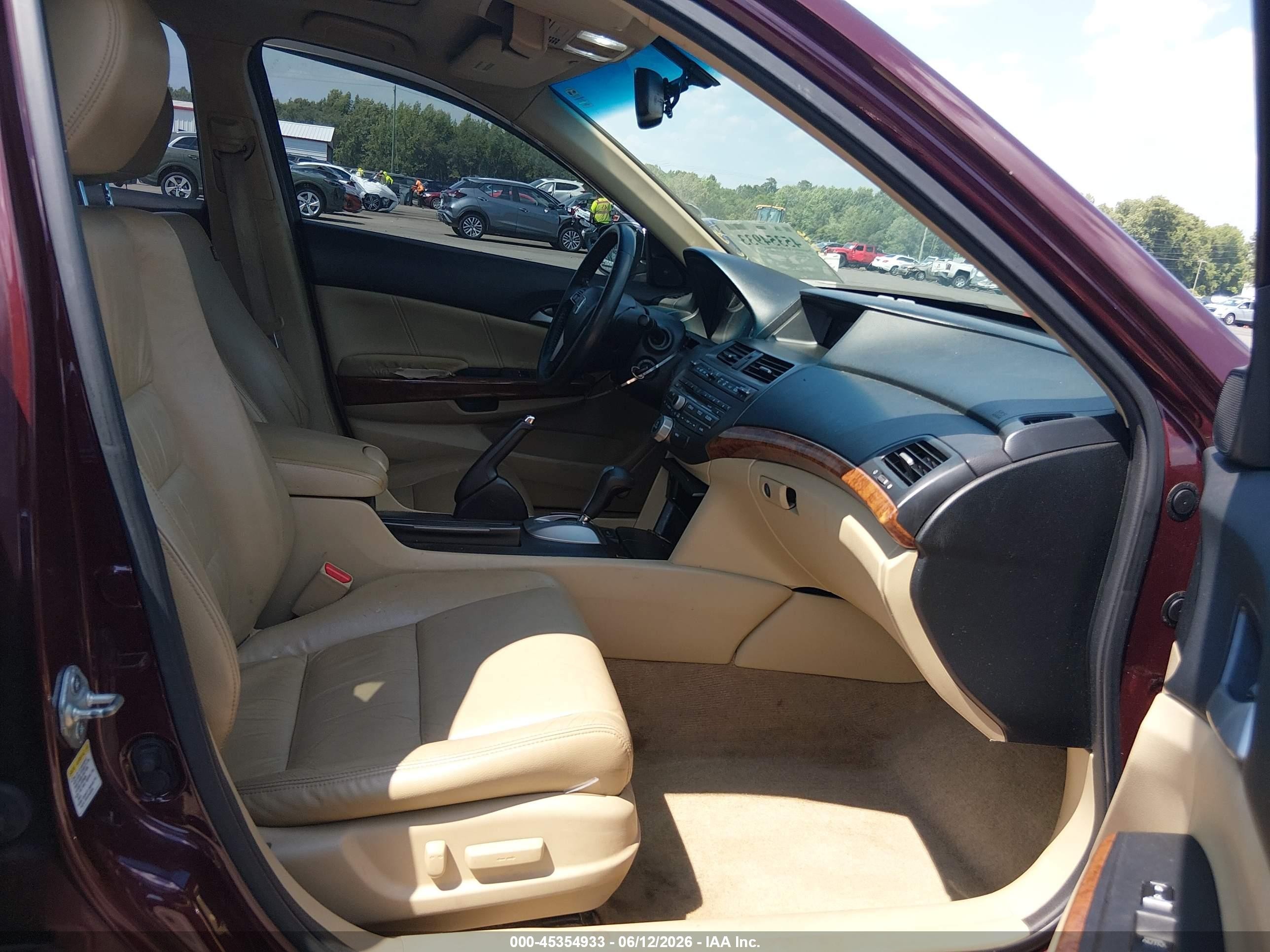 2011 Honda Accord 3.5 Ex-l Burgundy vin: 1HGCP3F80BA003390
