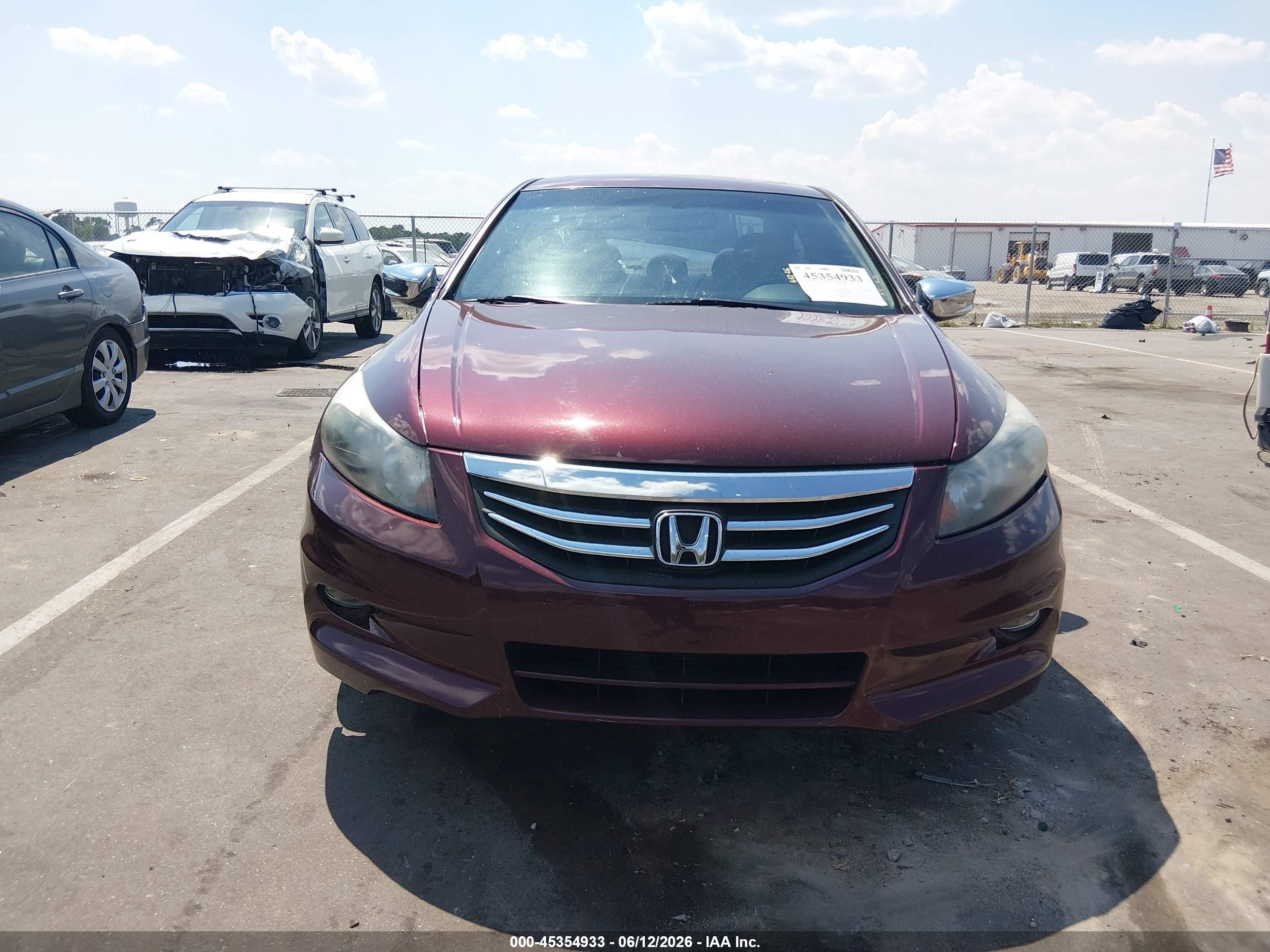 2011 Honda Accord 3.5 Ex-l Burgundy vin: 1HGCP3F80BA003390