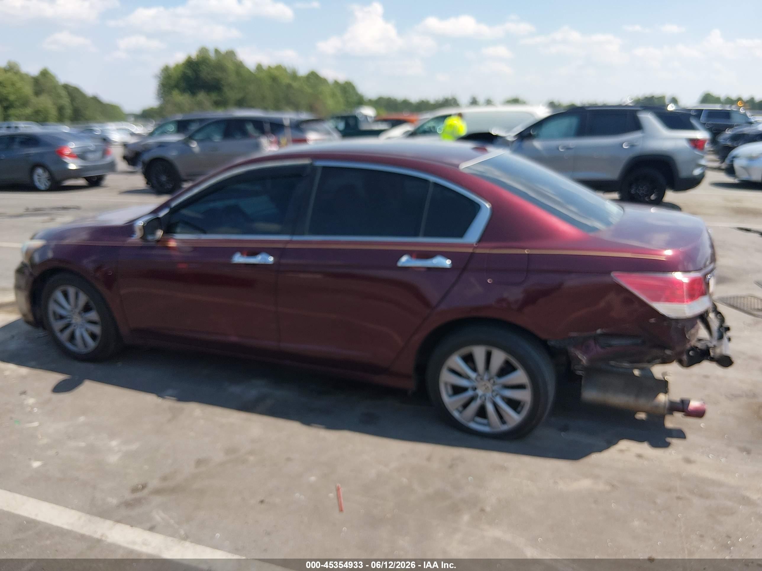 2011 Honda Accord 3.5 Ex-l Burgundy vin: 1HGCP3F80BA003390