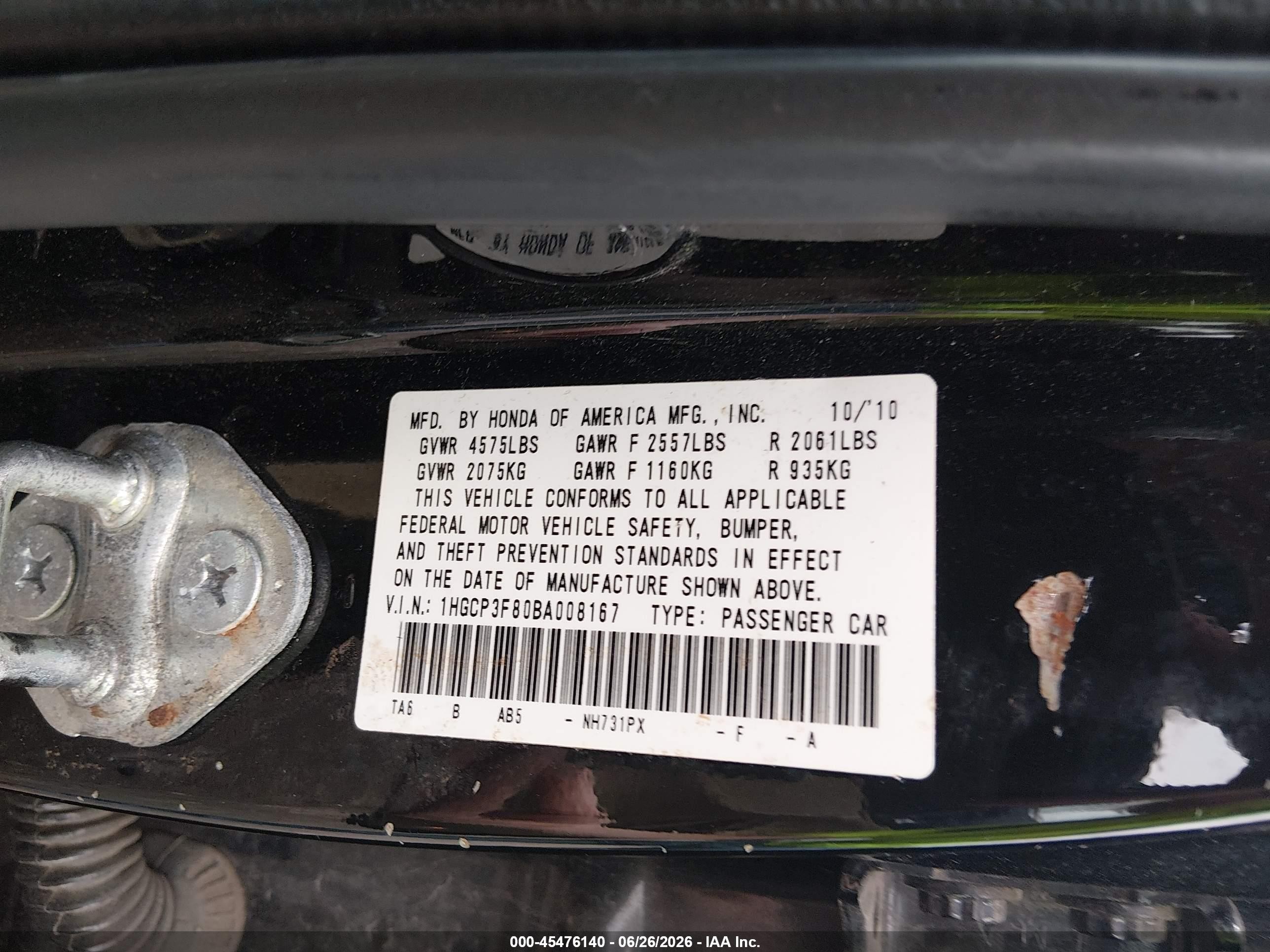 2011 Honda Accord 3.5 Ex-l Black vin: 1HGCP3F80BA008167