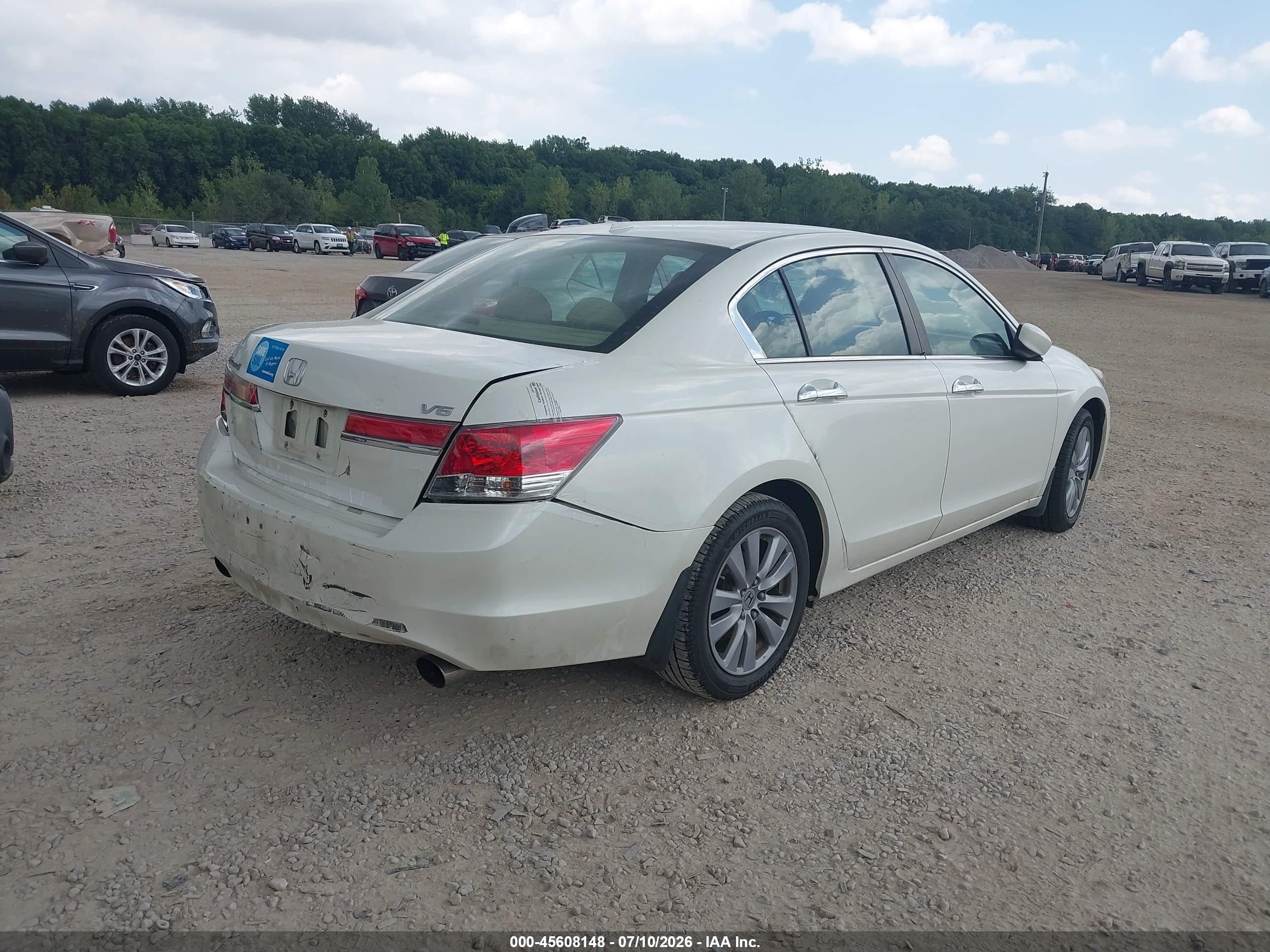 2011 Honda Accord 3.5 Ex-l White vin: 1HGCP3F80BA008556