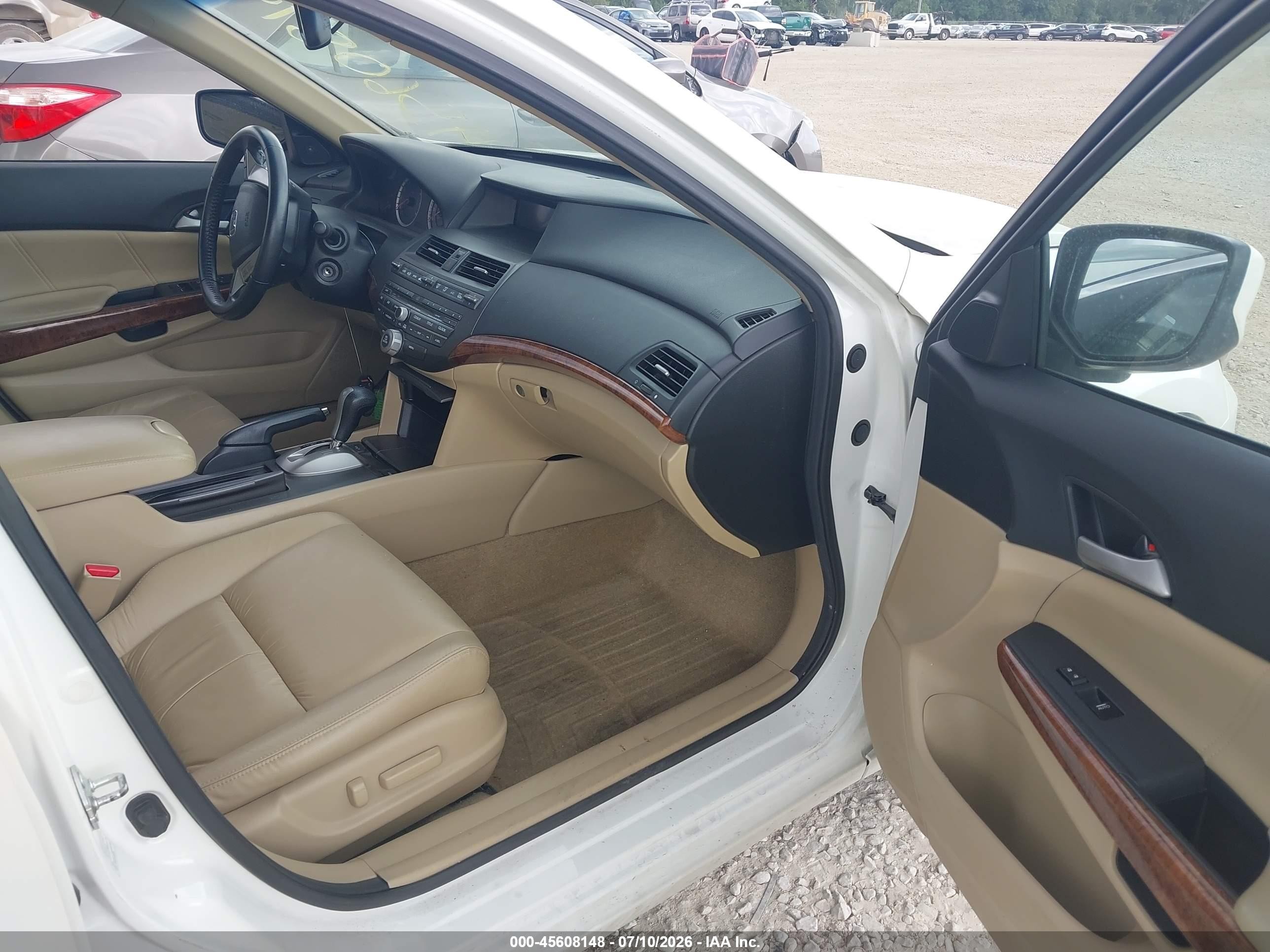 2011 Honda Accord 3.5 Ex-l White vin: 1HGCP3F80BA008556