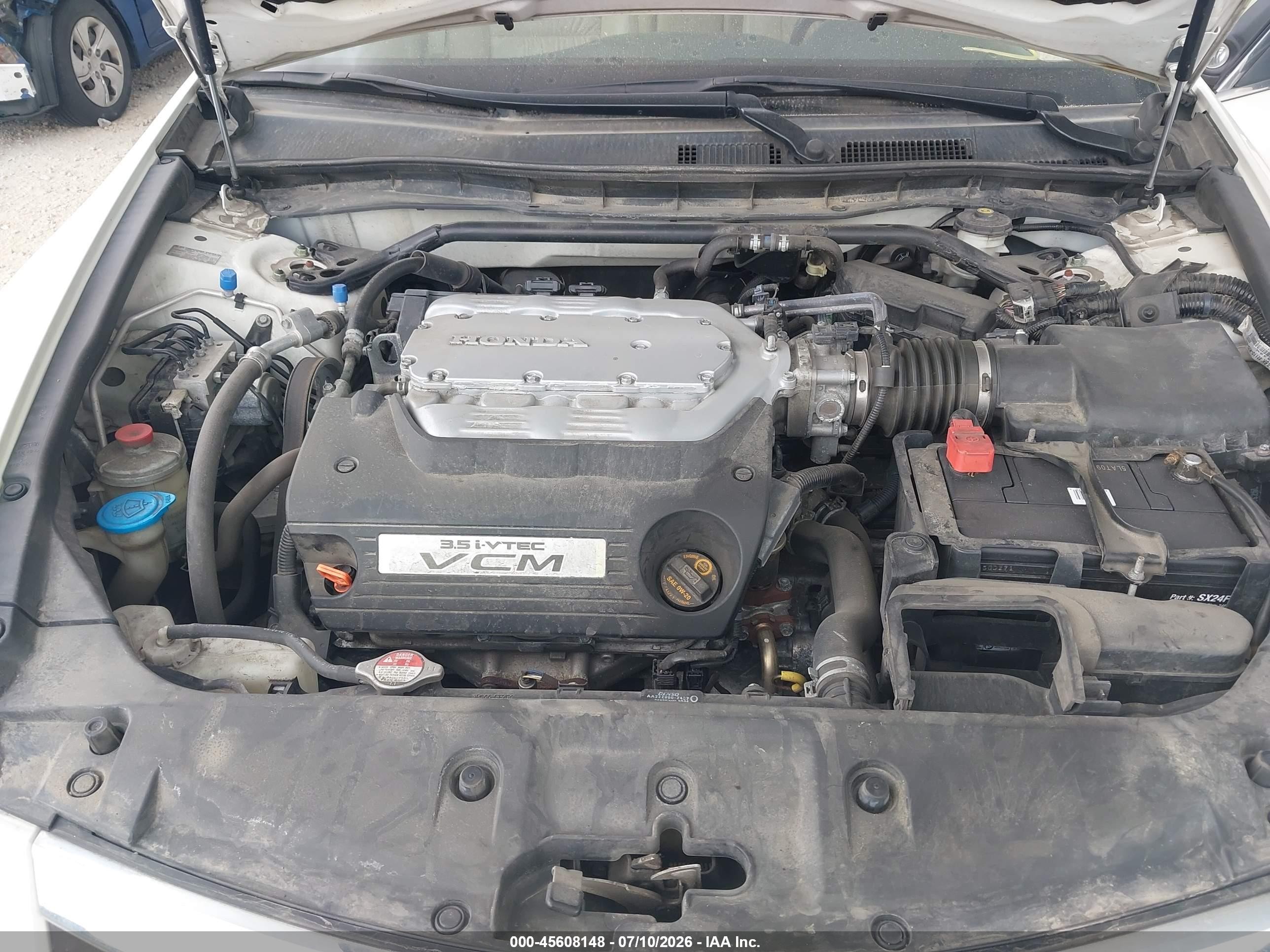 2011 Honda Accord 3.5 Ex-l White vin: 1HGCP3F80BA008556