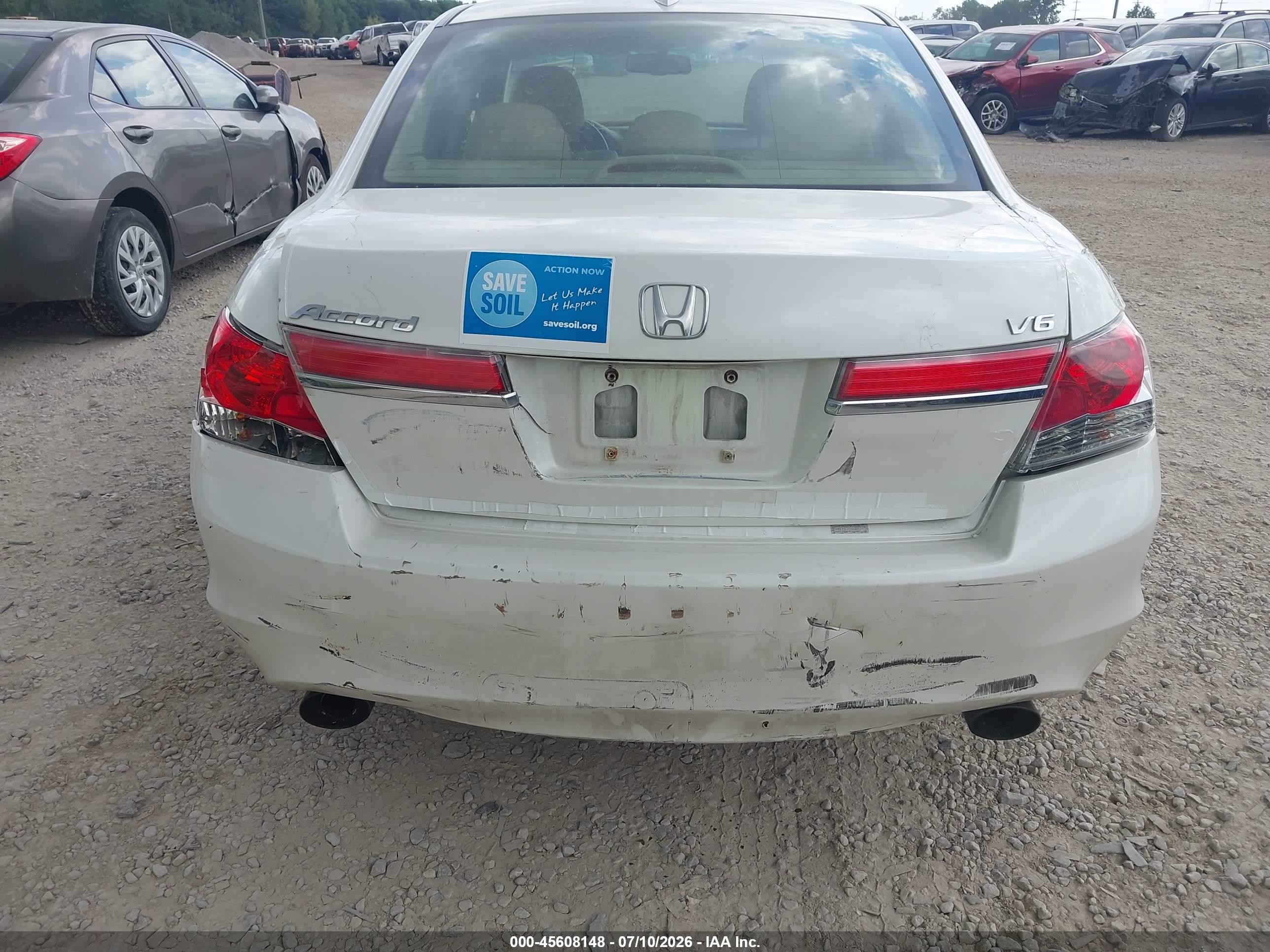 2011 Honda Accord 3.5 Ex-l White vin: 1HGCP3F80BA008556