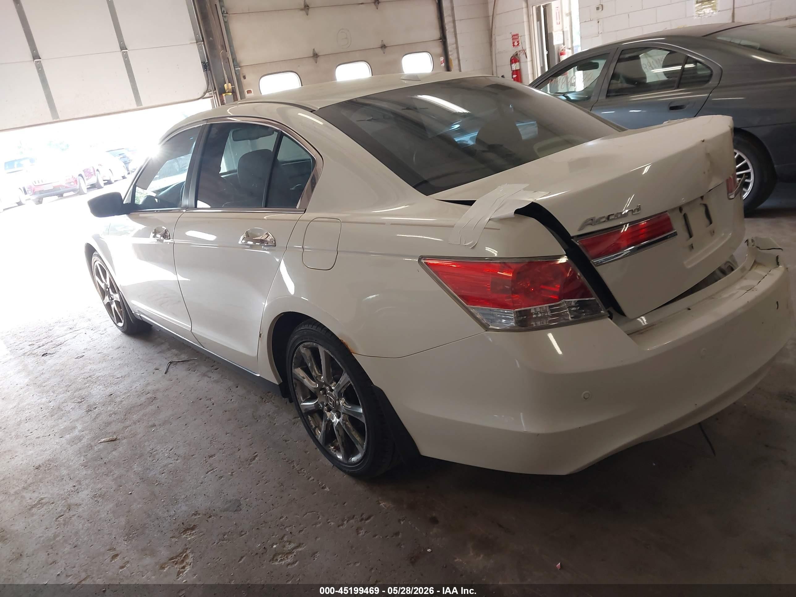 2011 Honda Accord 3.5 Ex-l White vin: 1HGCP3F80BA009562