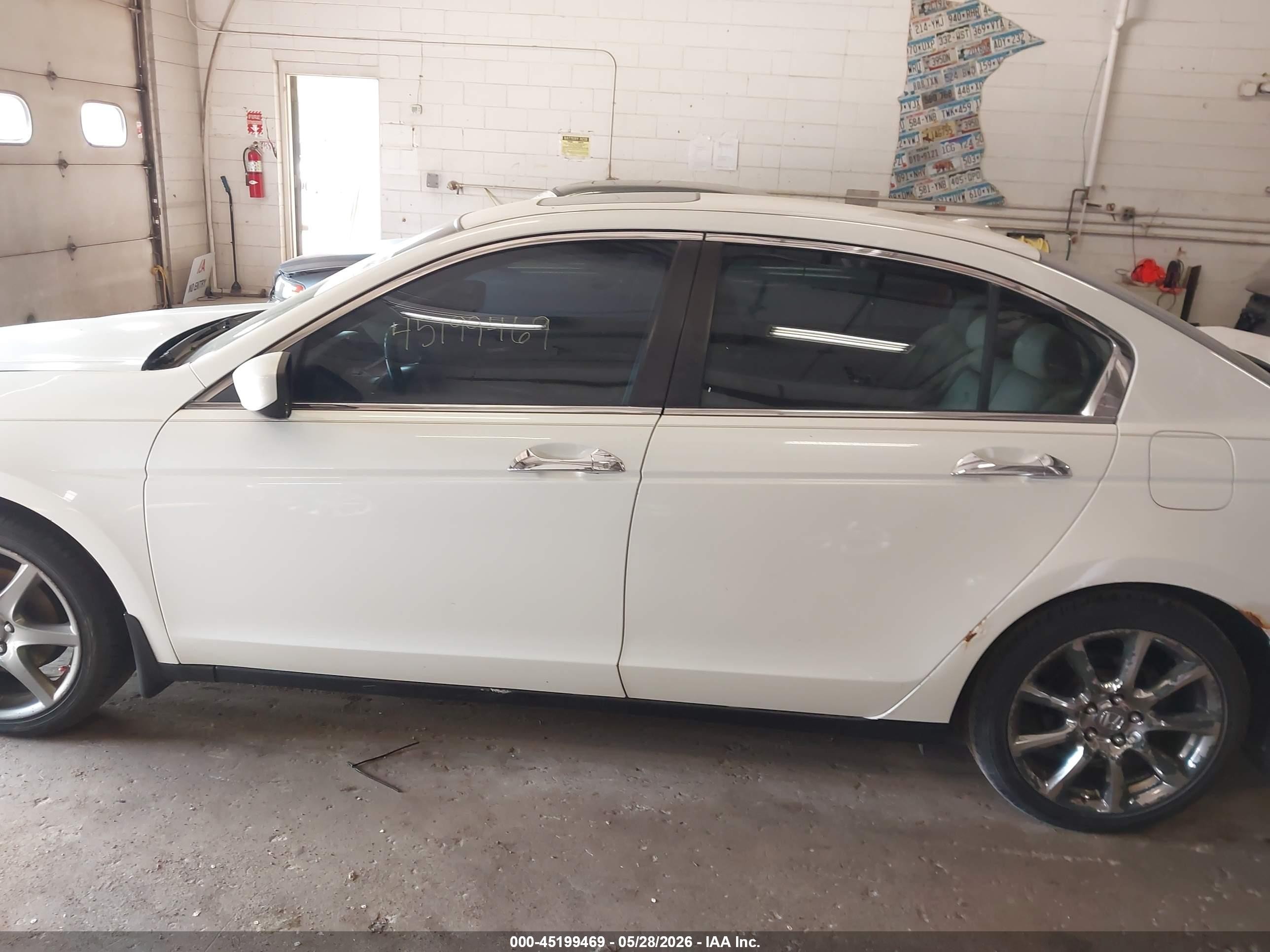 2011 Honda Accord 3.5 Ex-l White vin: 1HGCP3F80BA009562
