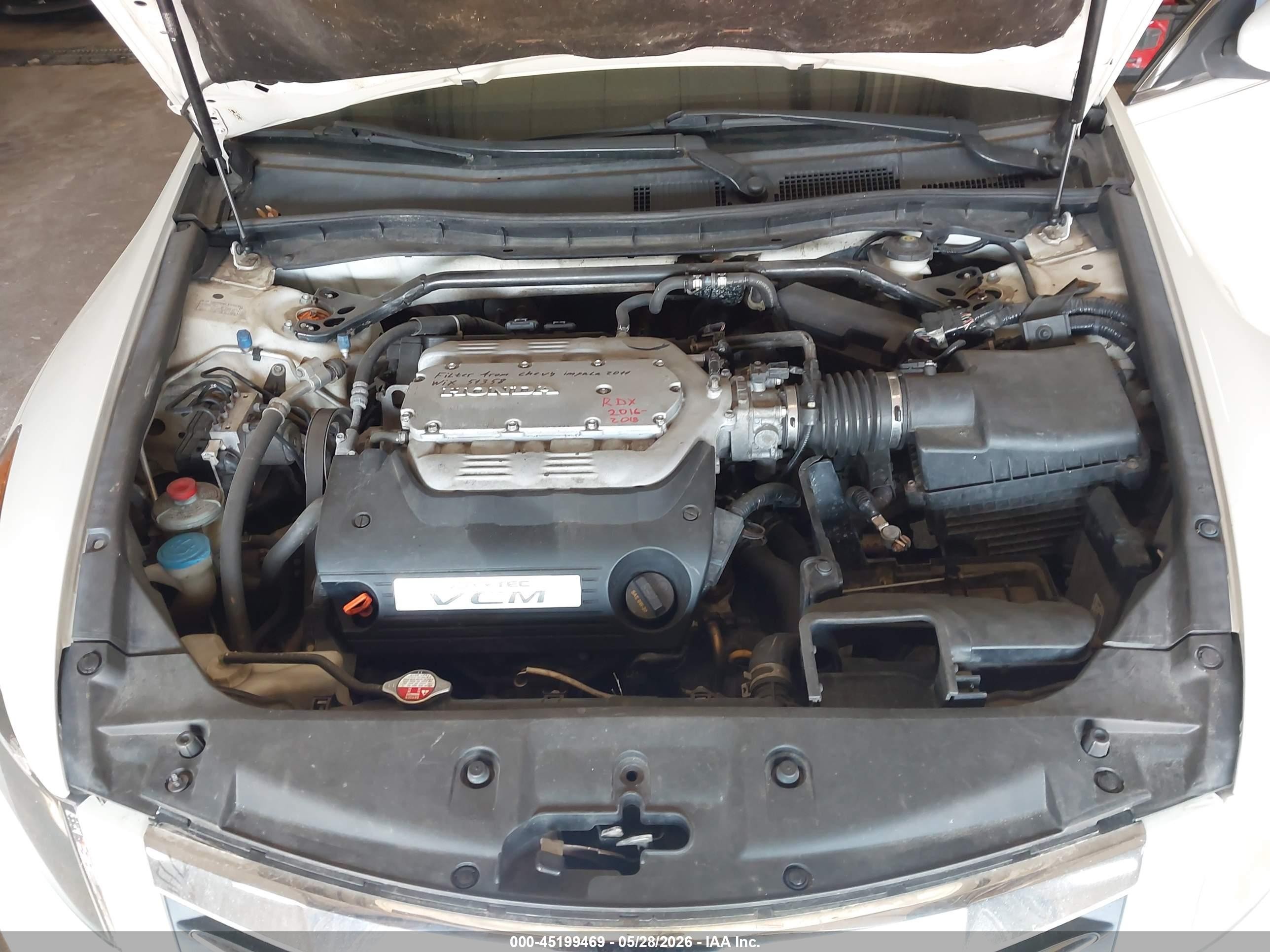 2011 Honda Accord 3.5 Ex-l White vin: 1HGCP3F80BA009562