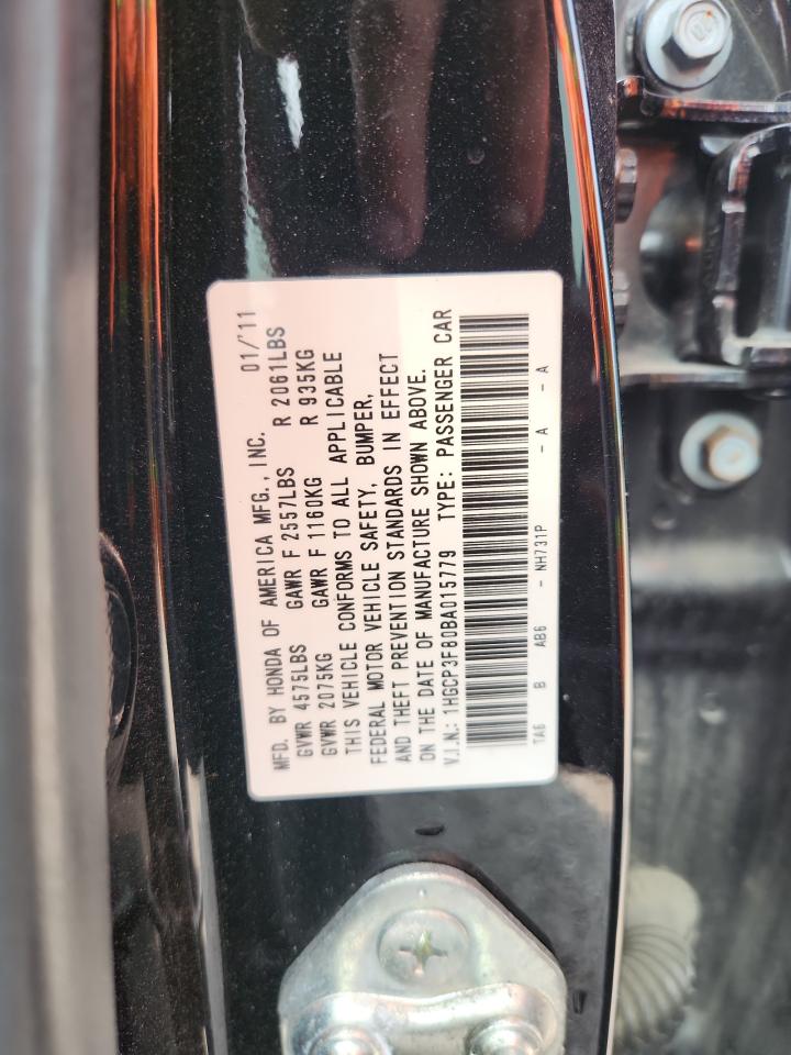 2011 Honda Accord Exl Black vin: 1HGCP3F80BA015779