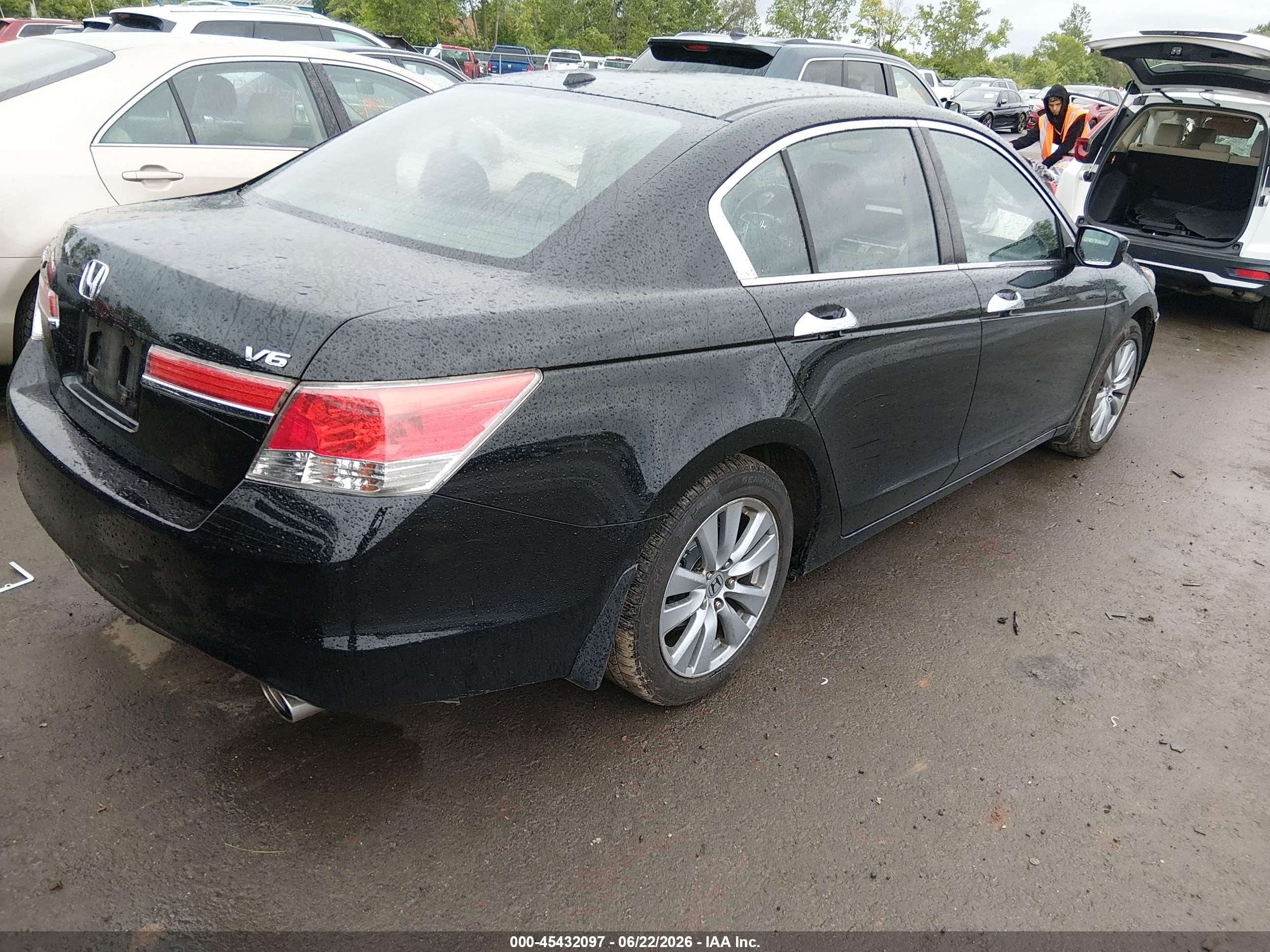 2011 Honda Accord 3.5 Ex-l Black vin: 1HGCP3F80BA028063