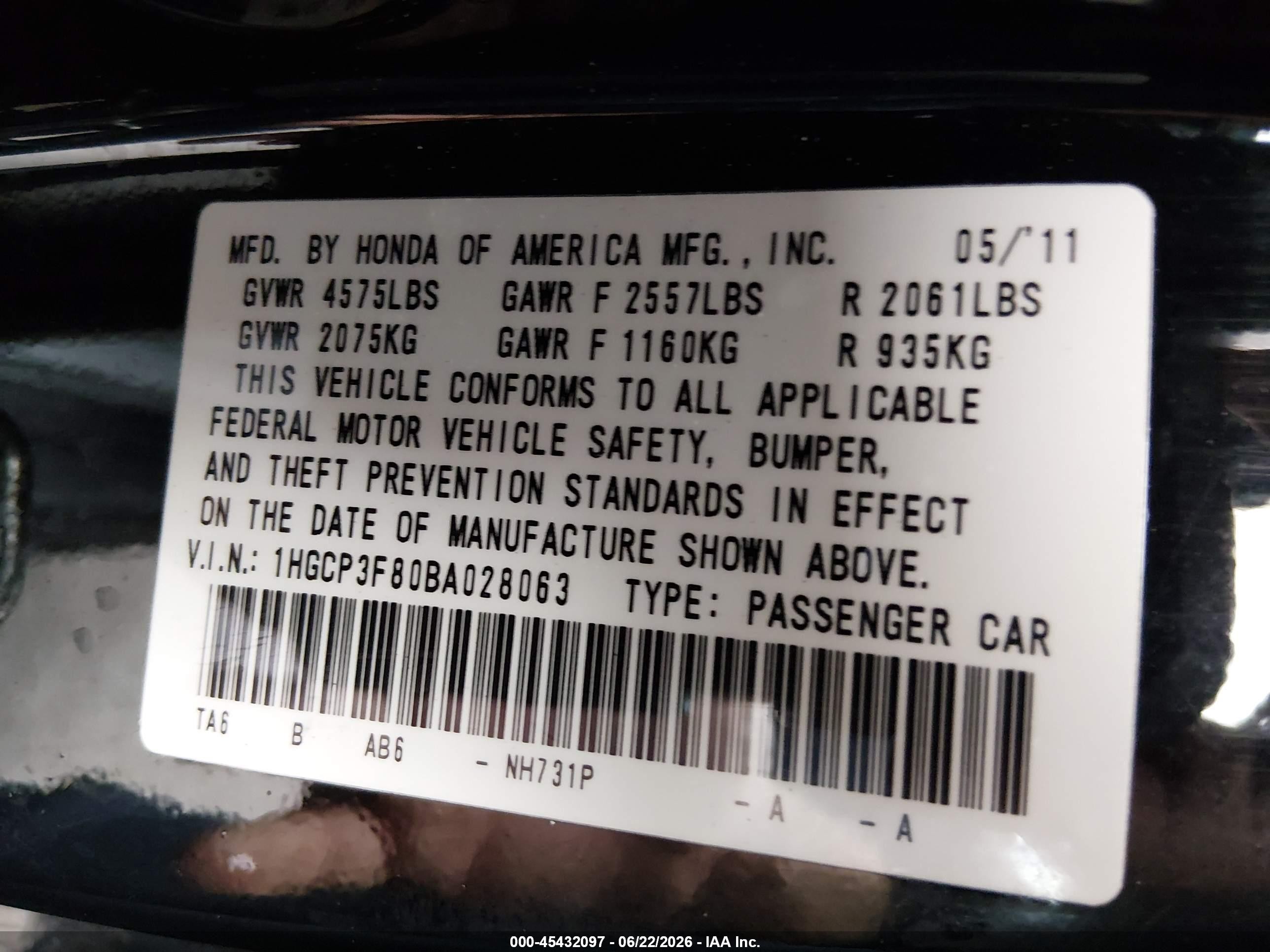 2011 Honda Accord 3.5 Ex-l Black vin: 1HGCP3F80BA028063