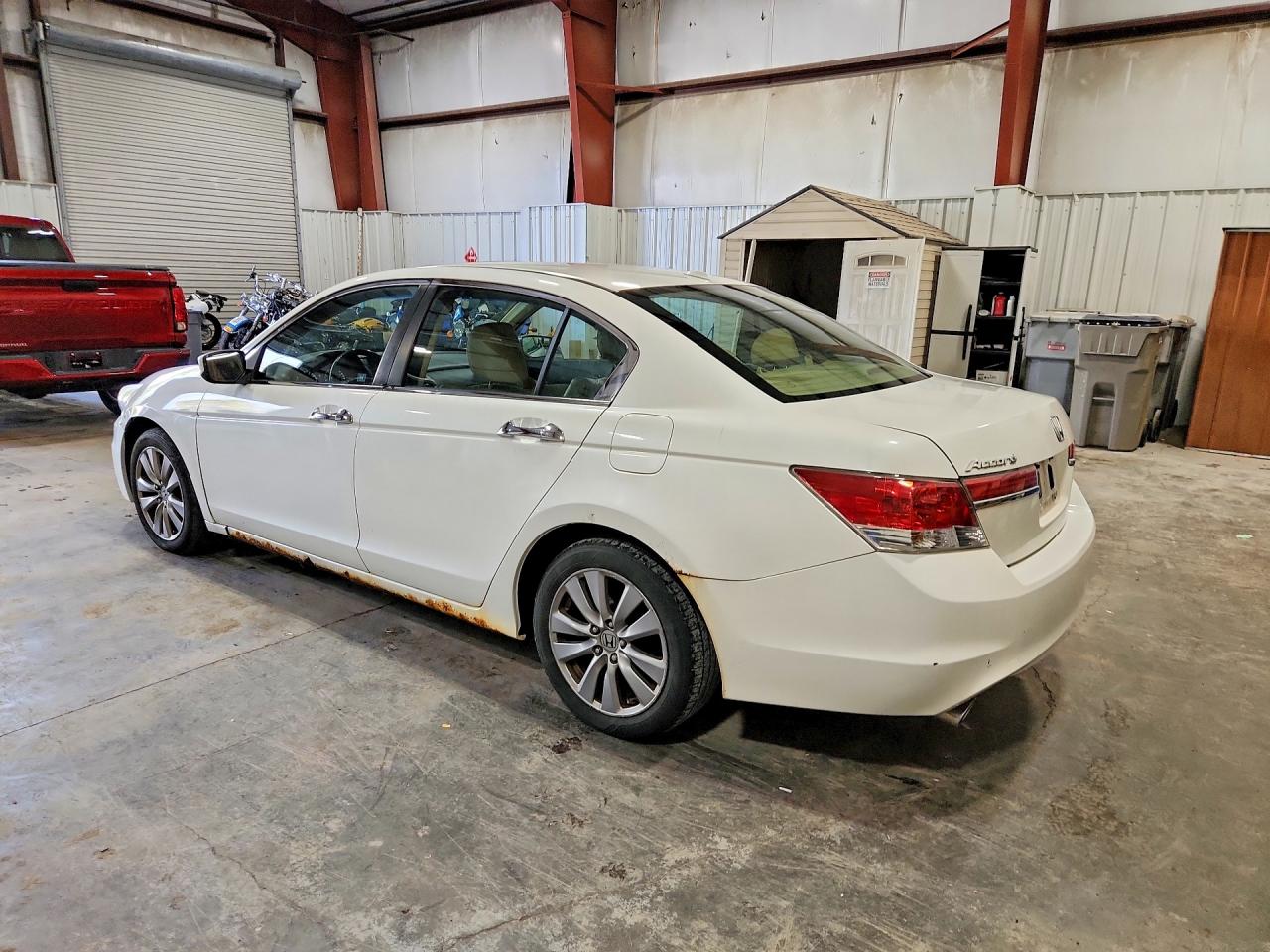 2012 Honda Accord Exl White vin: 1HGCP3F80CA009482