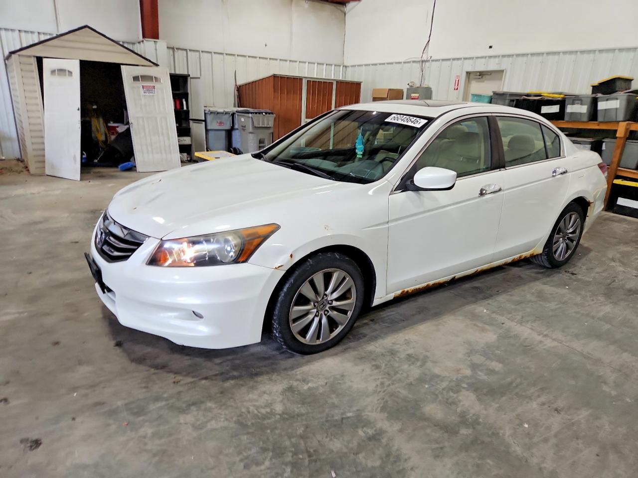 2012 Honda Accord Exl White vin: 1HGCP3F80CA009482