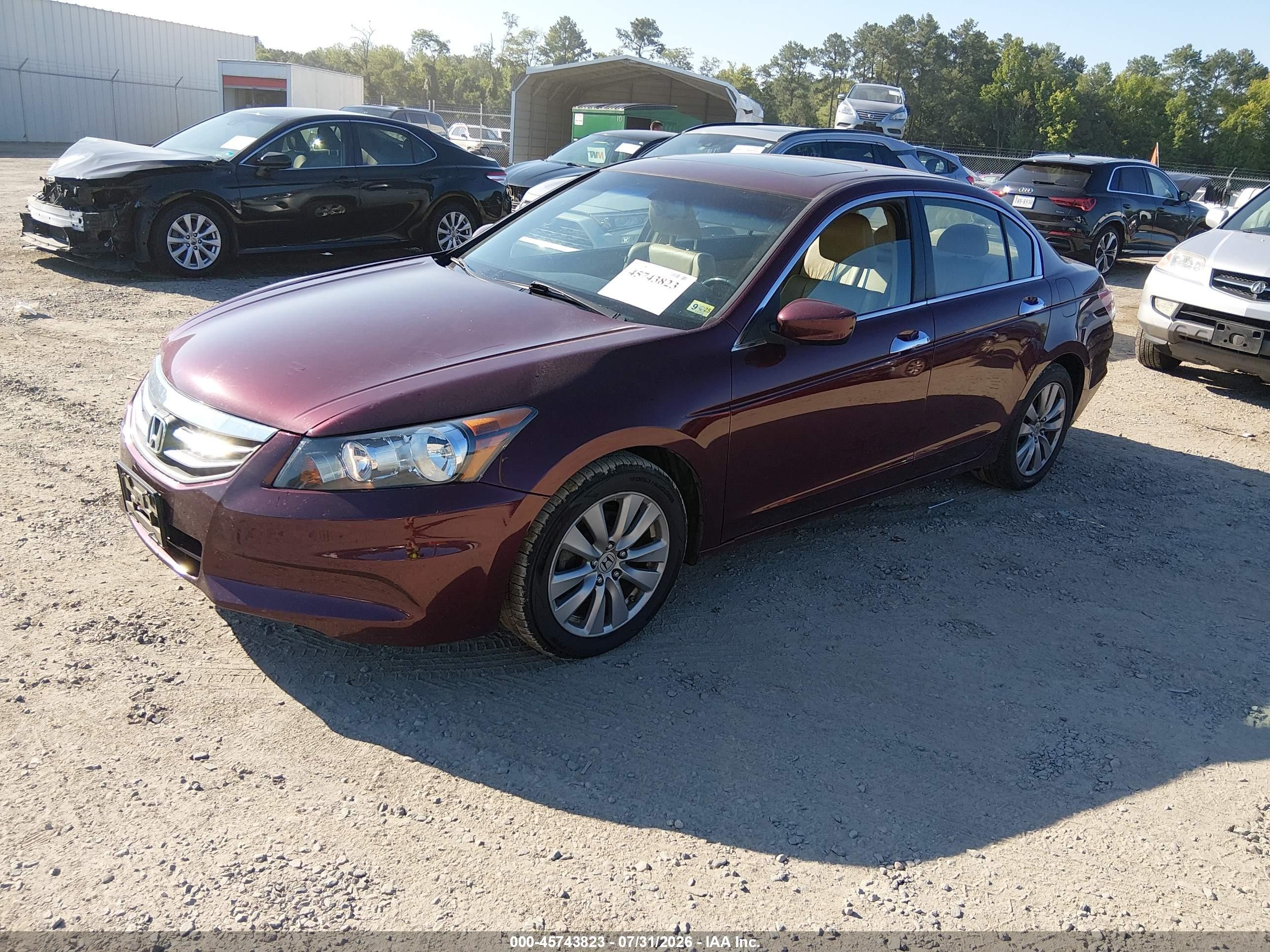2012 Honda Accord 3.5 Ex-l Бордовый vin: 1HGCP3F80CA014486