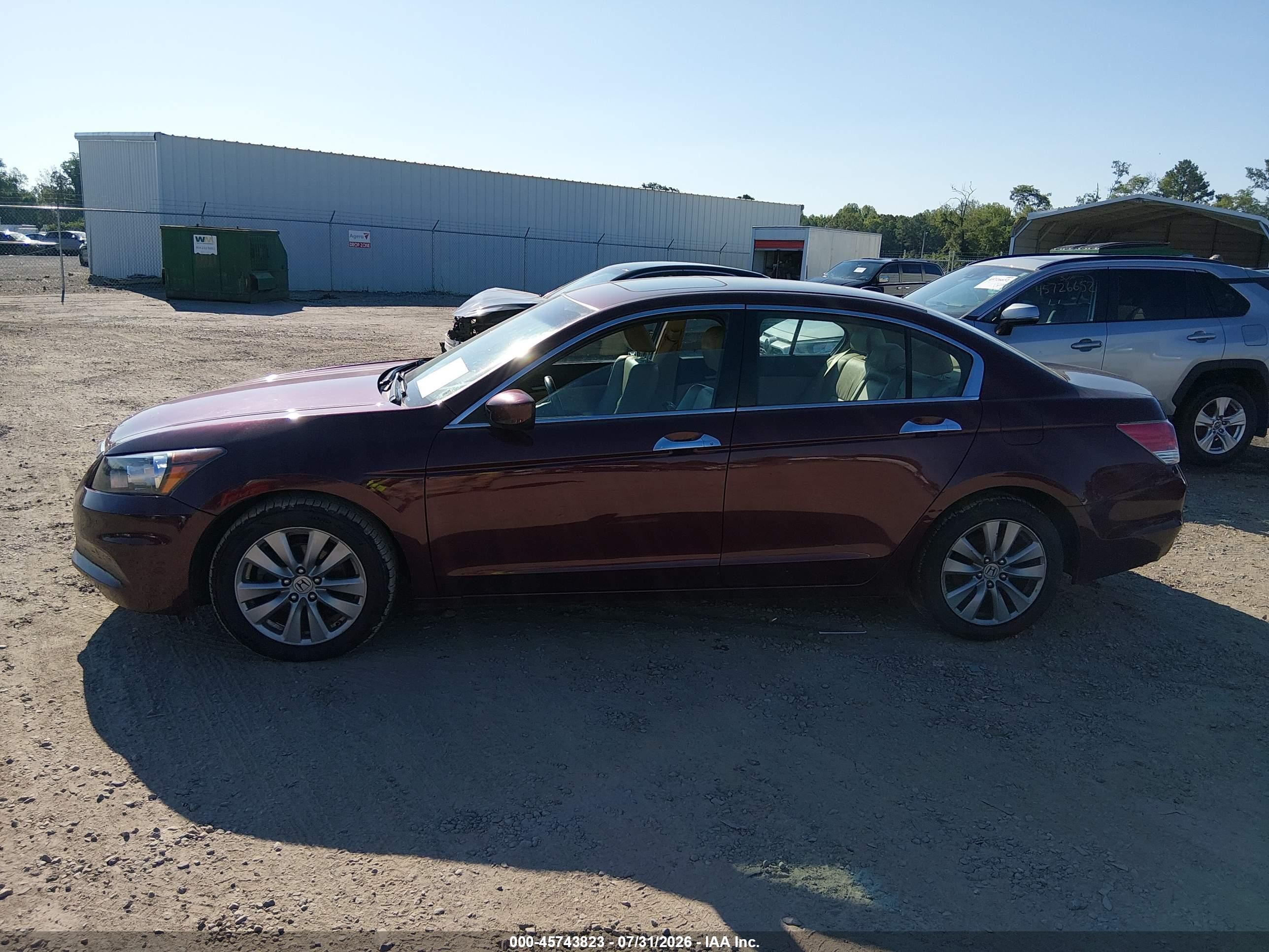2012 Honda Accord 3.5 Ex-l Бордовый vin: 1HGCP3F80CA014486