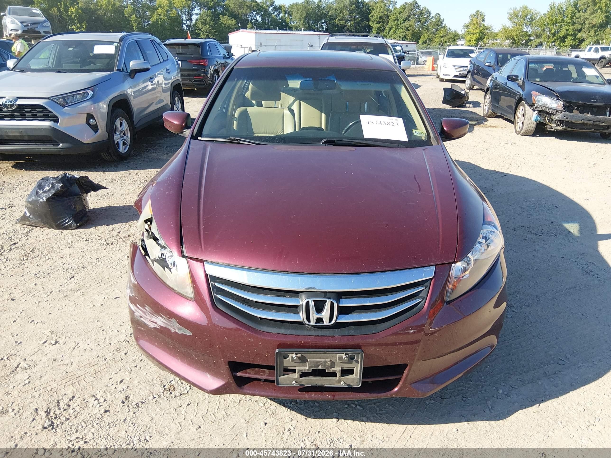 2012 Honda Accord 3.5 Ex-l Бордовый vin: 1HGCP3F80CA014486