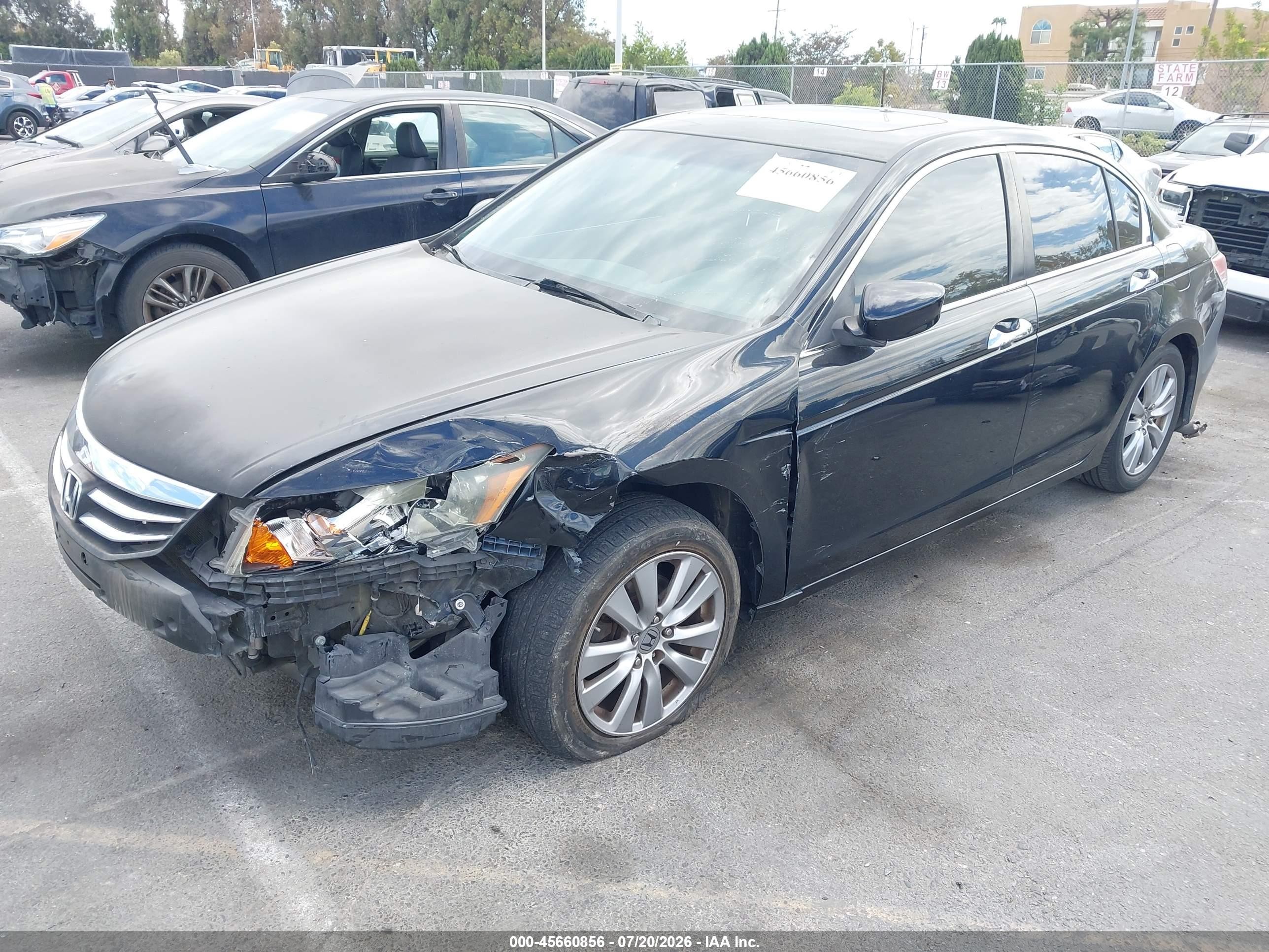2012 Honda Accord 3.5 Ex-l Черный vin: 1HGCP3F80CA022622