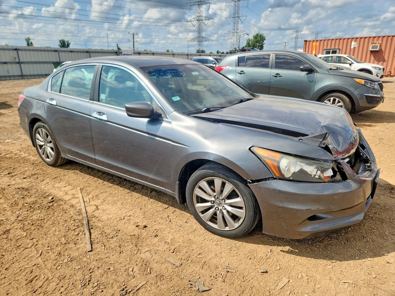 2012 Honda Accord Exl Серый vin: 1HGCP3F80CA029523