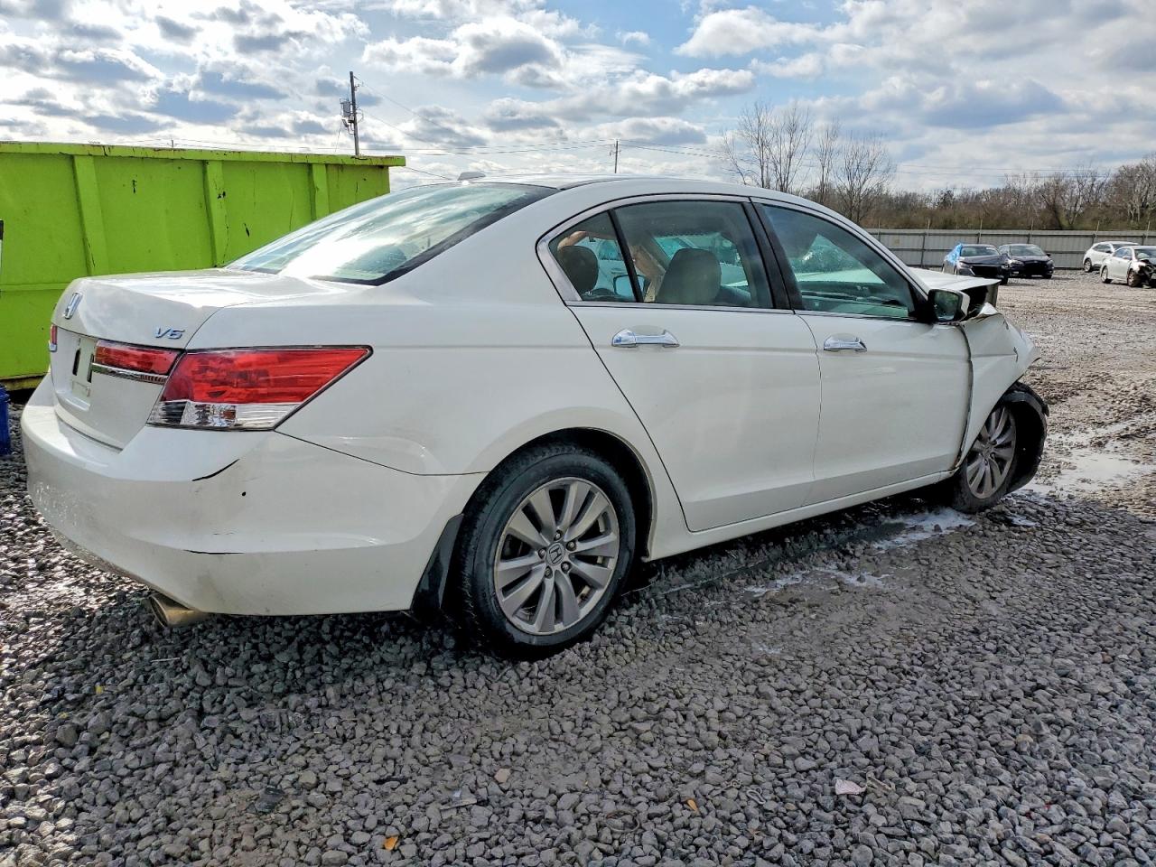 2012 Honda Accord Exl White vin: 1HGCP3F80CA030994