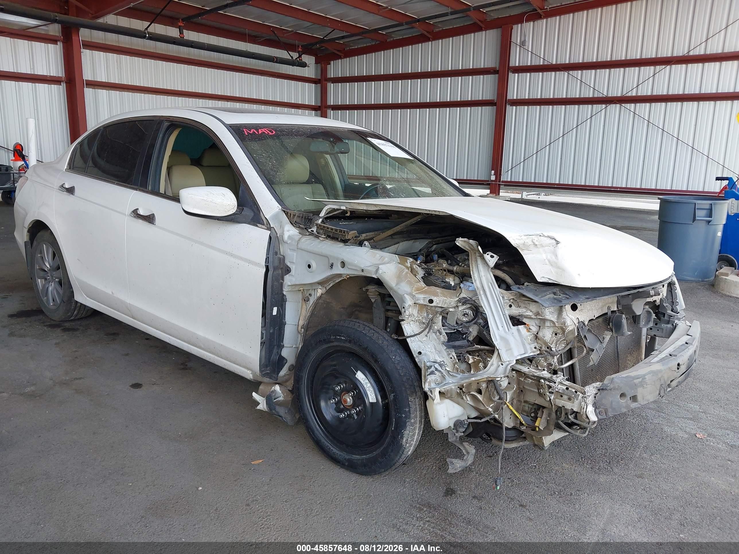 2012 Honda Accord 3.5 Ex-l Белый vin: 1HGCP3F80CA031045