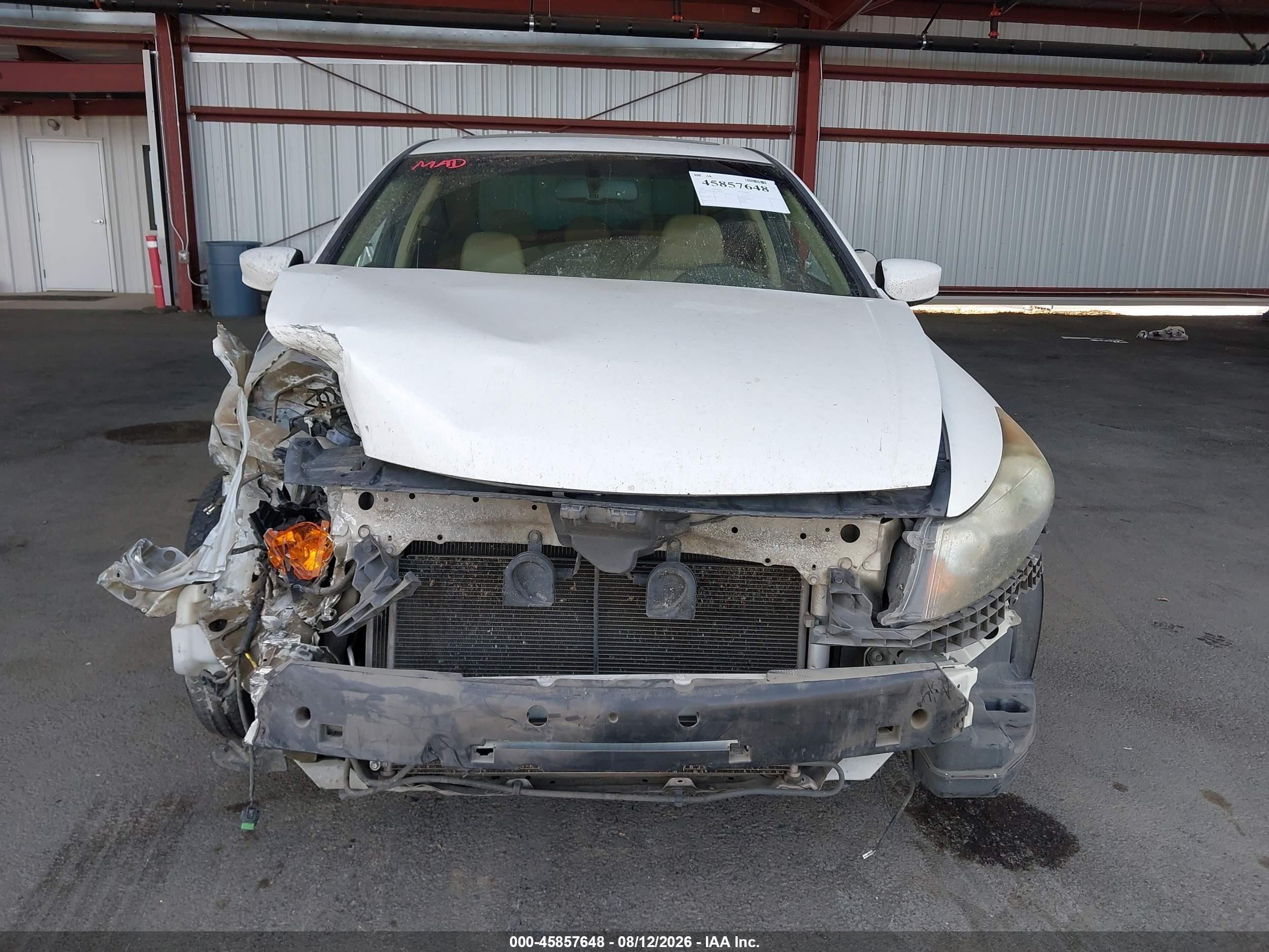 2012 Honda Accord 3.5 Ex-l Белый vin: 1HGCP3F80CA031045