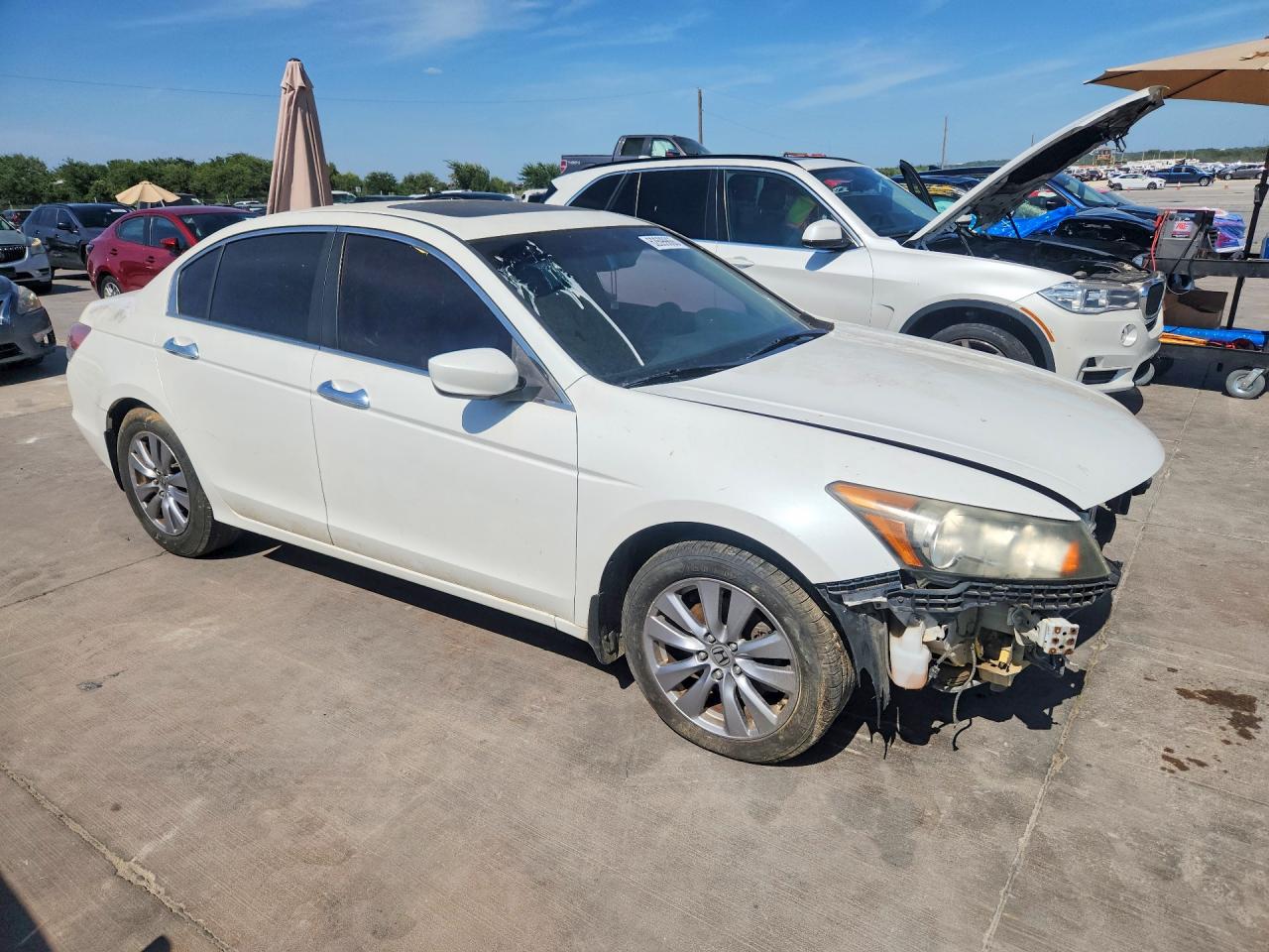 2012 Honda Accord Exl White vin: 1HGCP3F80CA041381