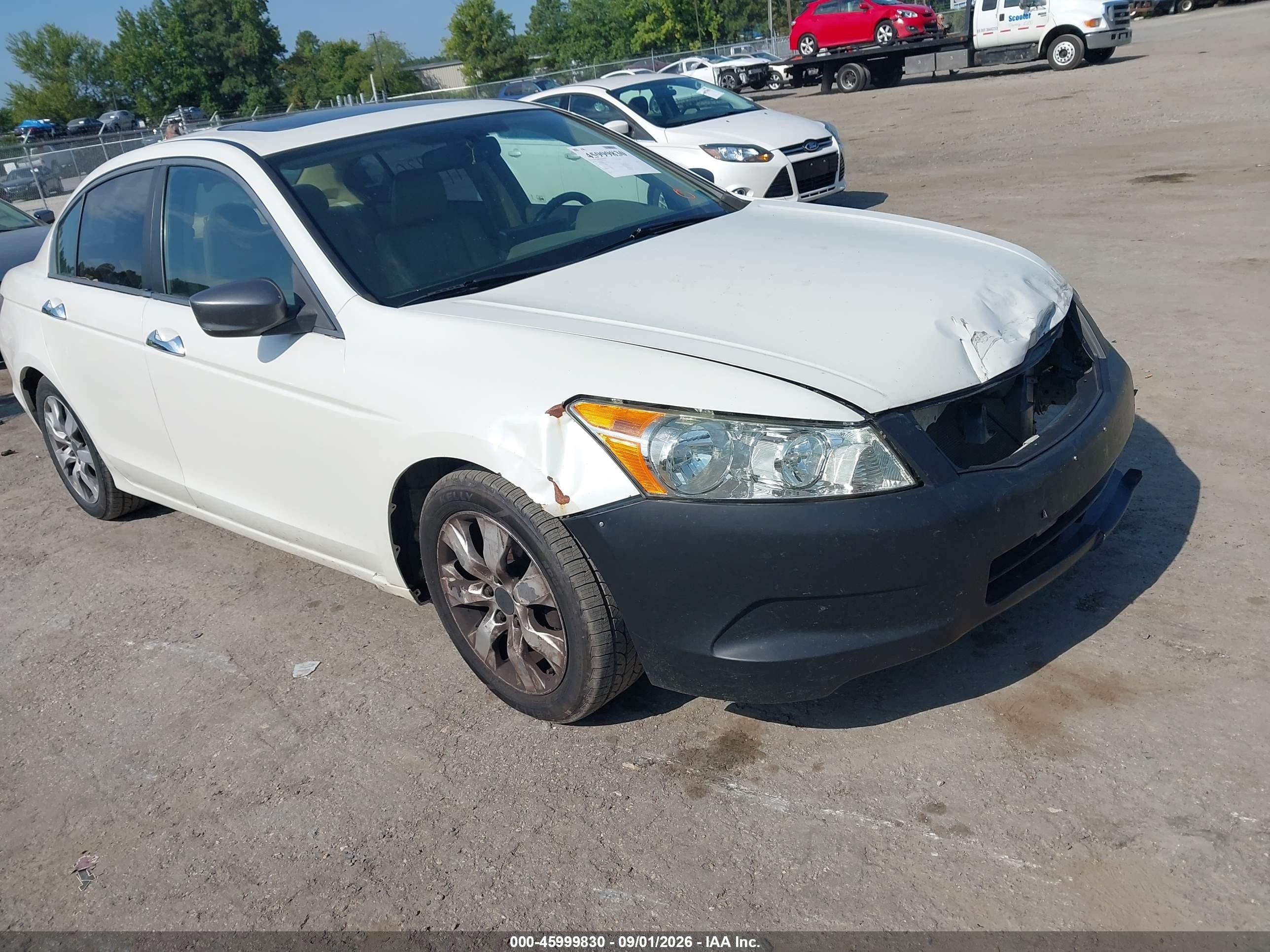 2010 Honda Accord 3.5 Ex-l White vin: 1HGCP3F81AA016728