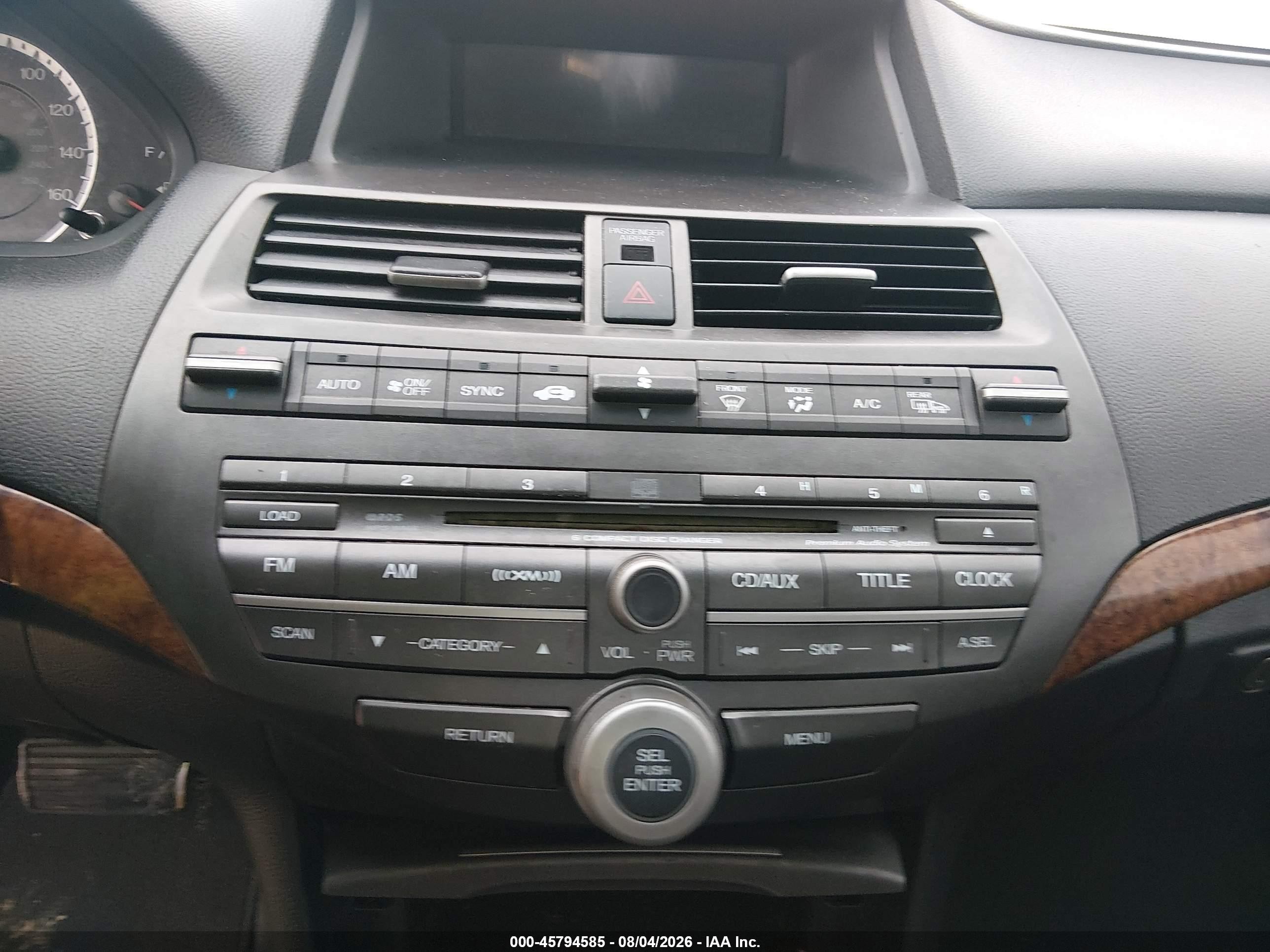 2011 Honda Accord 3.5 Ex-l Black vin: 1HGCP3F81BA003625