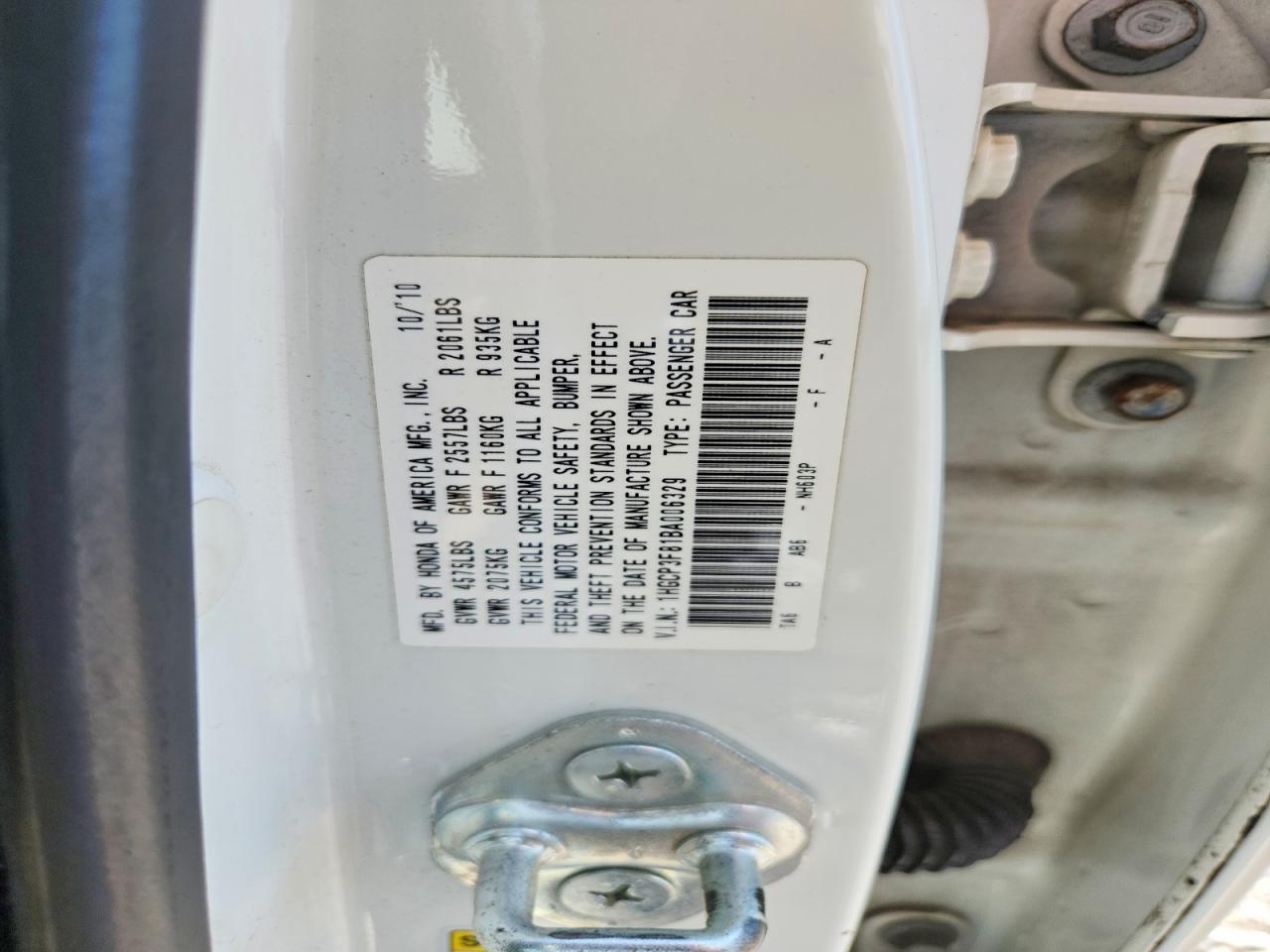 2011 Honda Accord Exl White vin: 1HGCP3F81BA006329