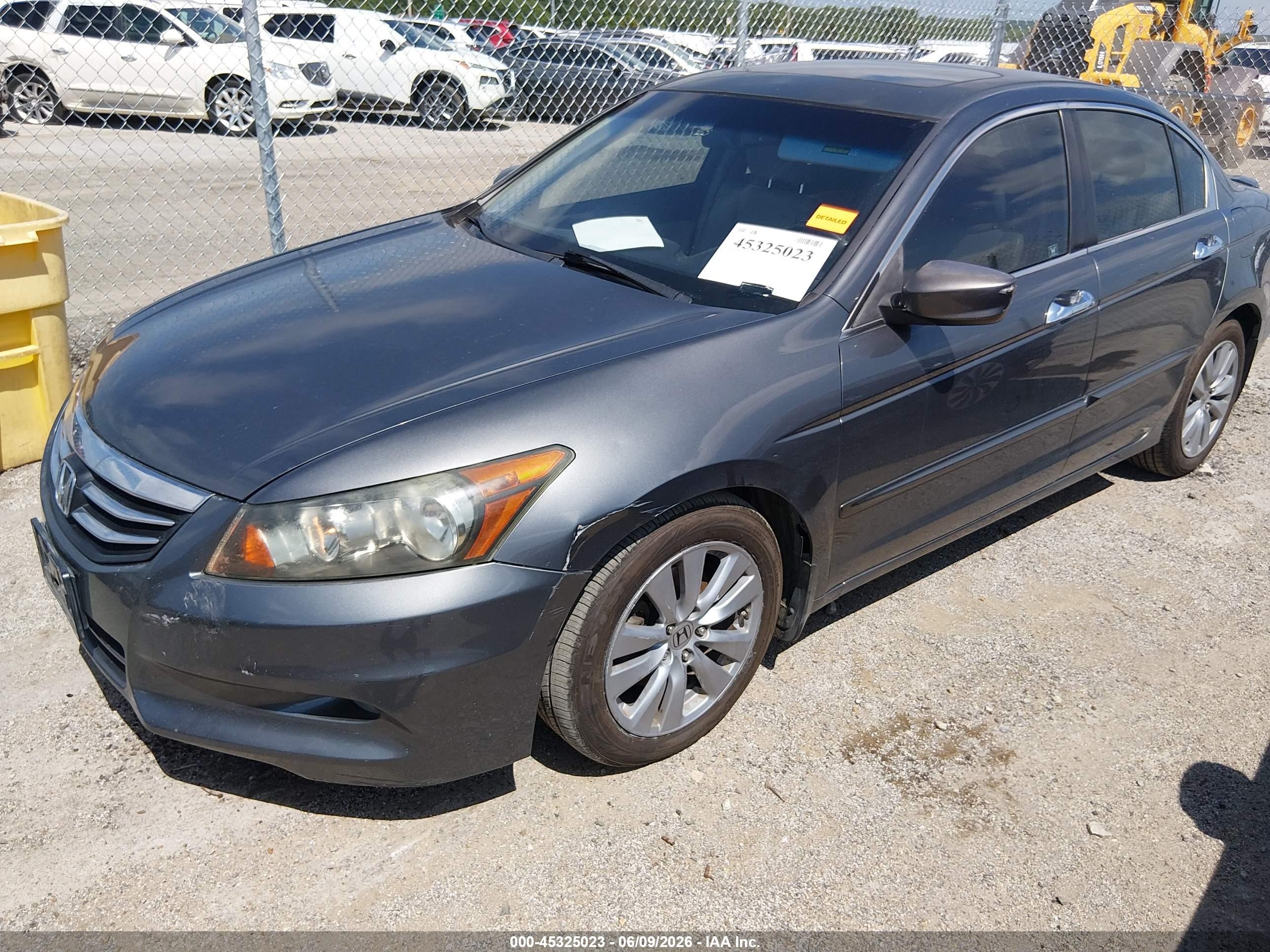 2011 Honda Accord 3.5 Ex-l Gray vin: 1HGCP3F81BA017735