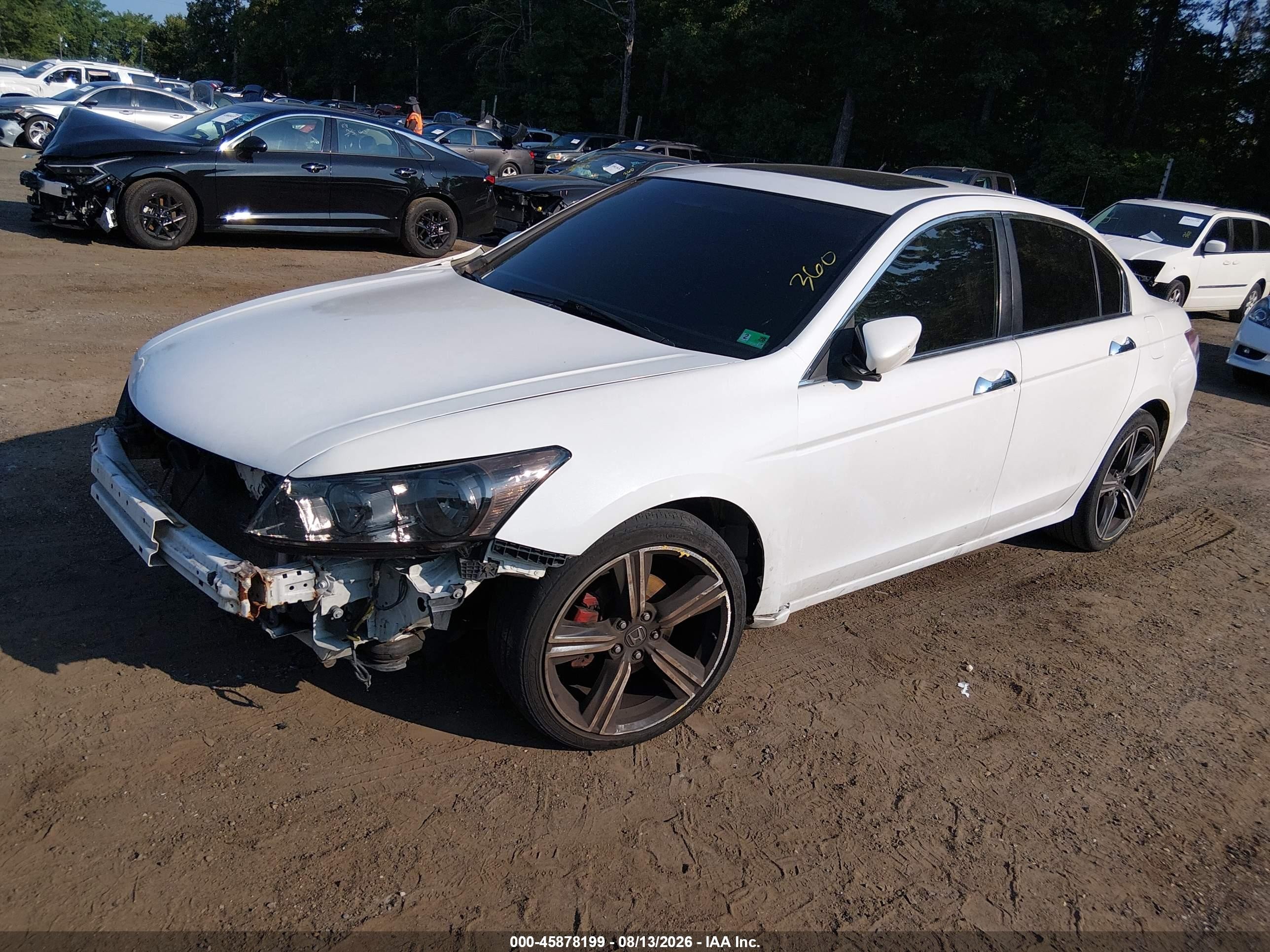 2012 Honda Accord 3.5 Ex-l White vin: 1HGCP3F81CA007238