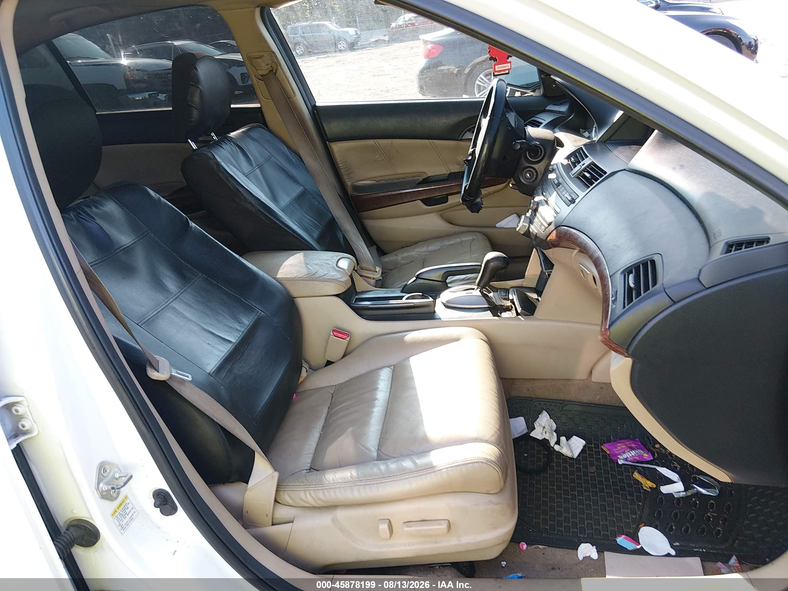 2012 Honda Accord 3.5 Ex-l White vin: 1HGCP3F81CA007238