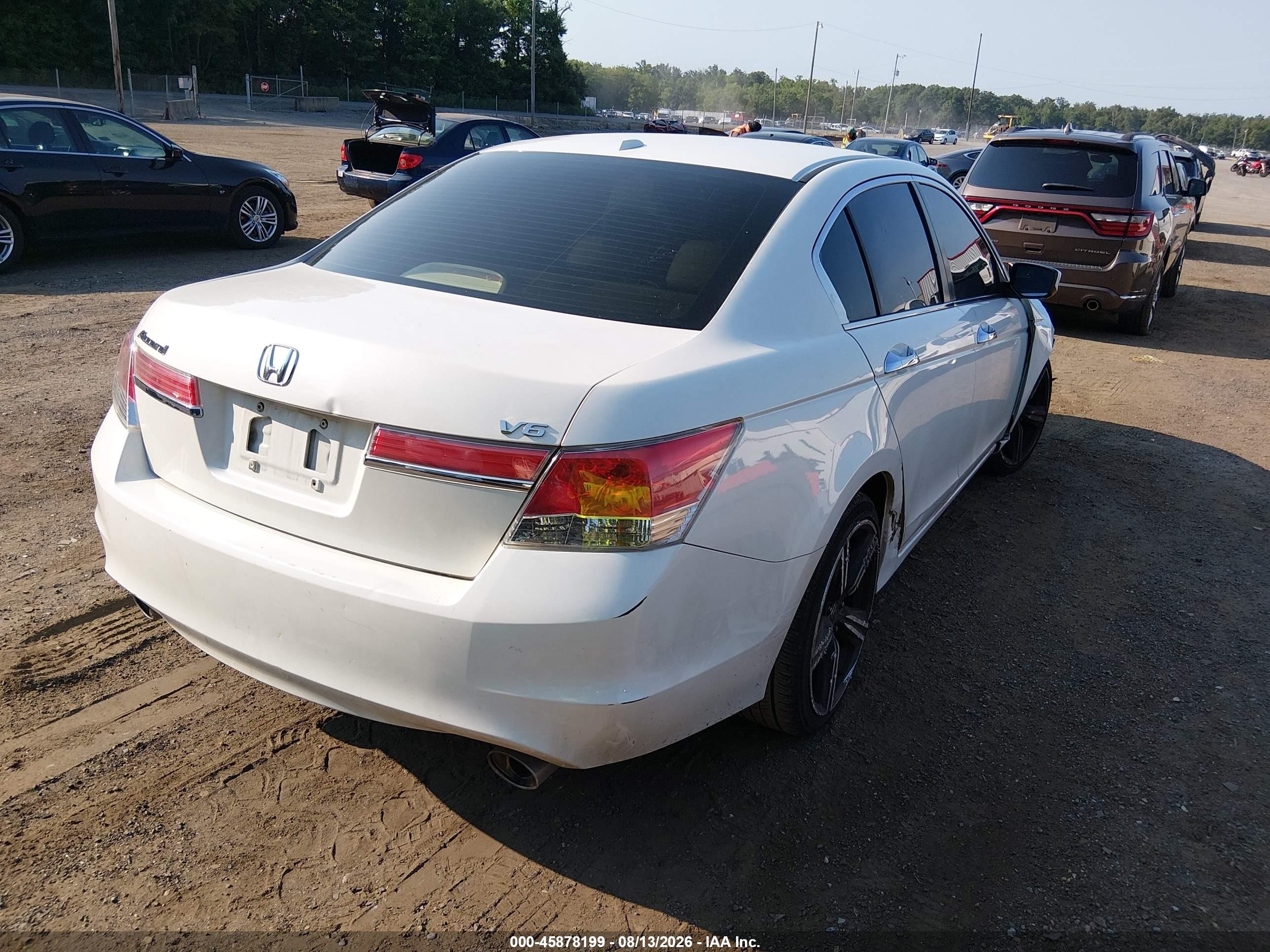 2012 Honda Accord 3.5 Ex-l White vin: 1HGCP3F81CA007238
