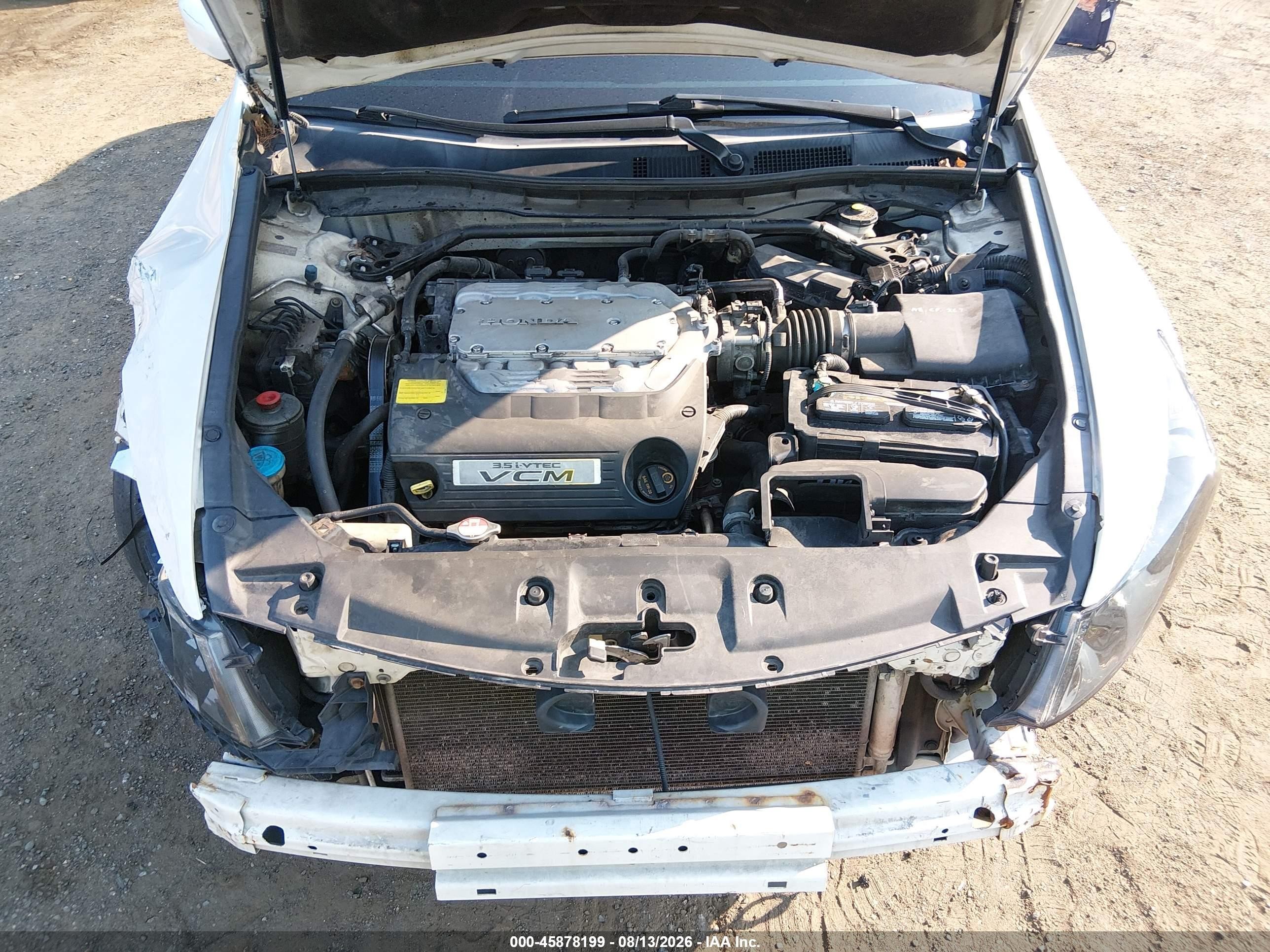 2012 Honda Accord 3.5 Ex-l White vin: 1HGCP3F81CA007238